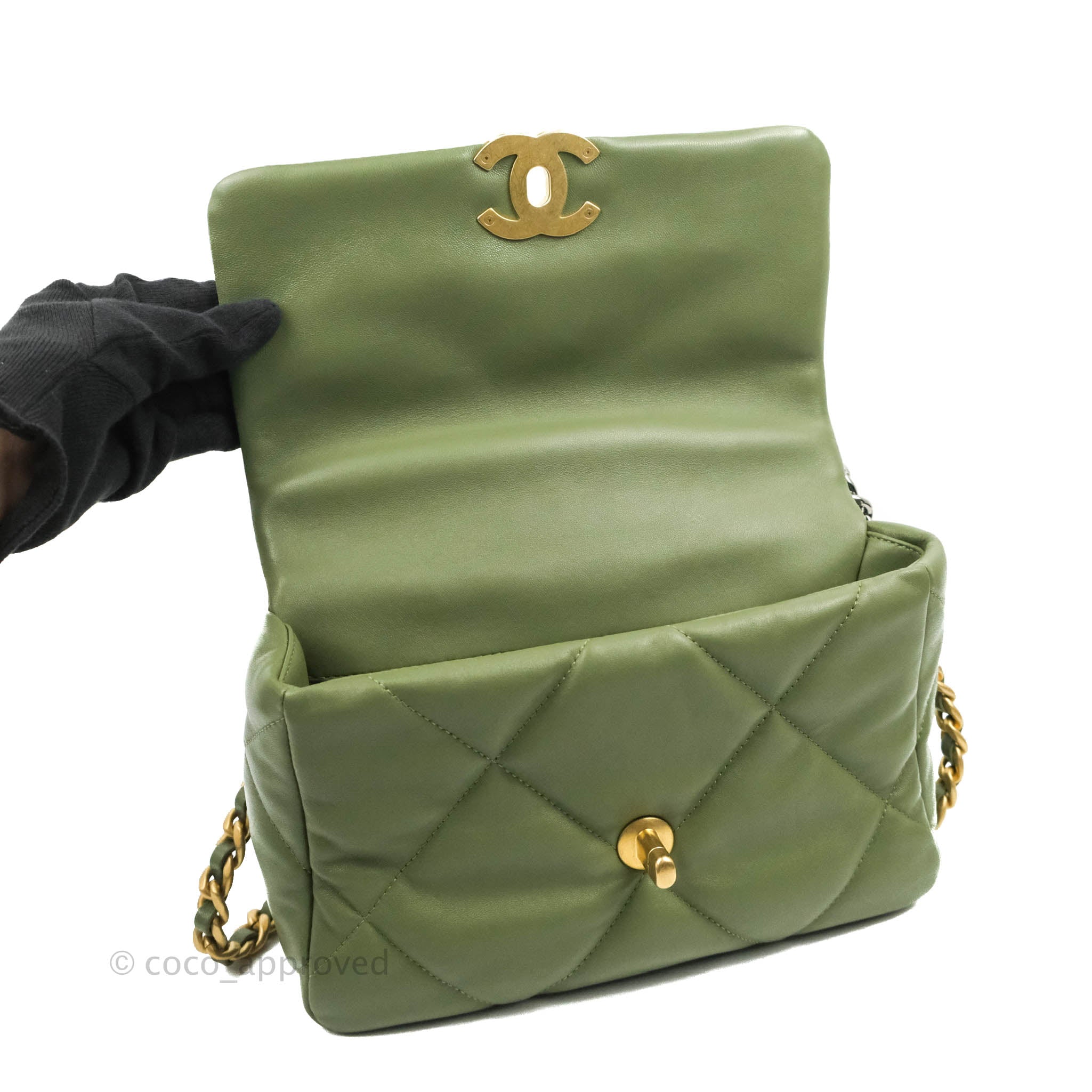 Small hobo bag, Lambskin, dark green — Fashion