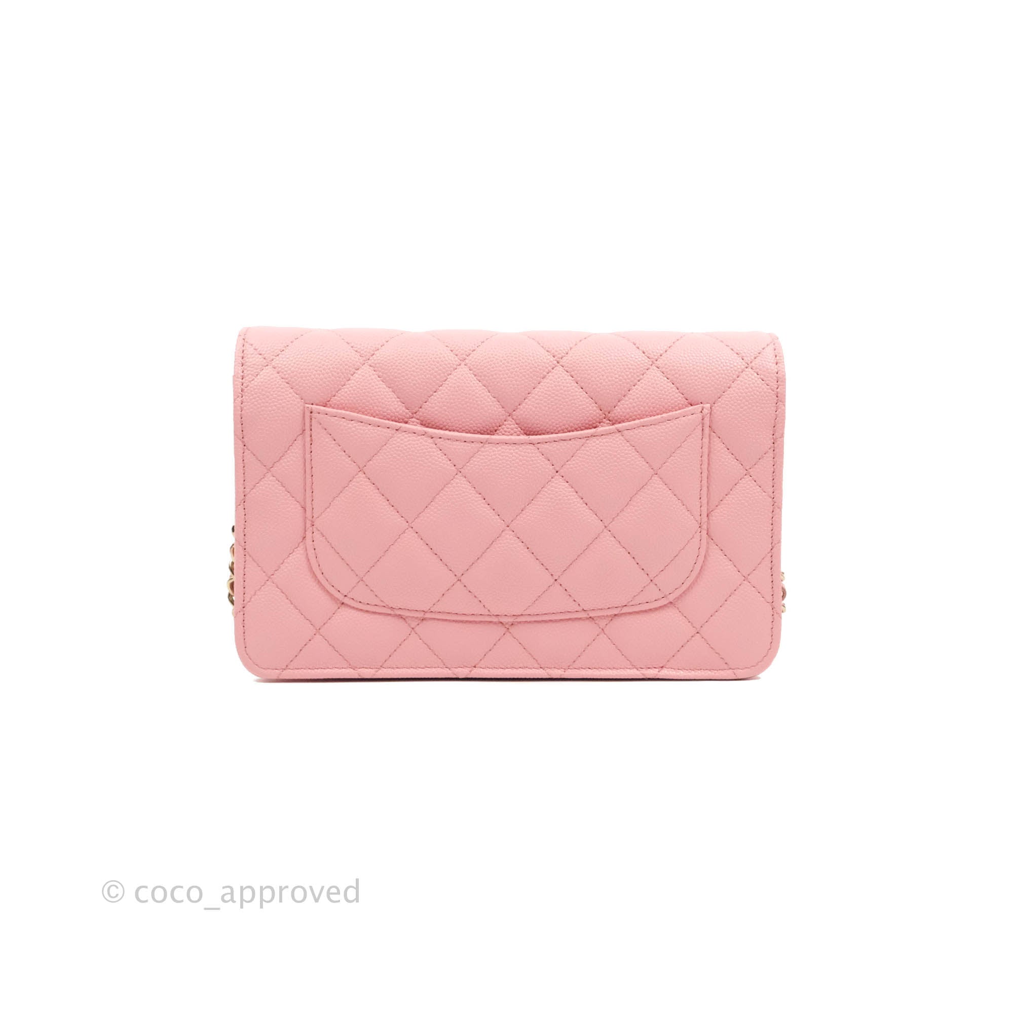 CHANEL 22S CAVIAR QUILTED CLASSIC FLAP GHW MEDIUM WALLET - Light Pink