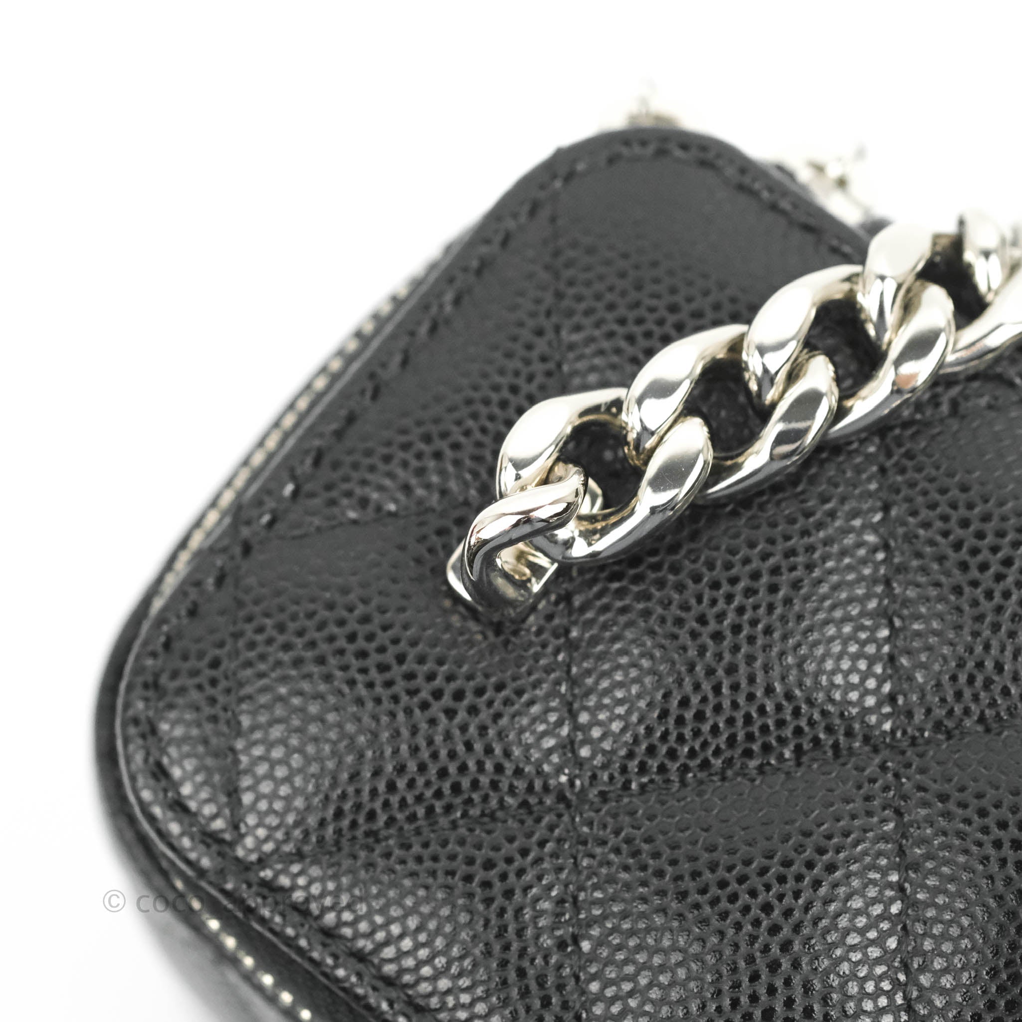 Chanel Mini Vanity With Coco Chain Black Caviar Silver Hardware – Coco  Approved Studio