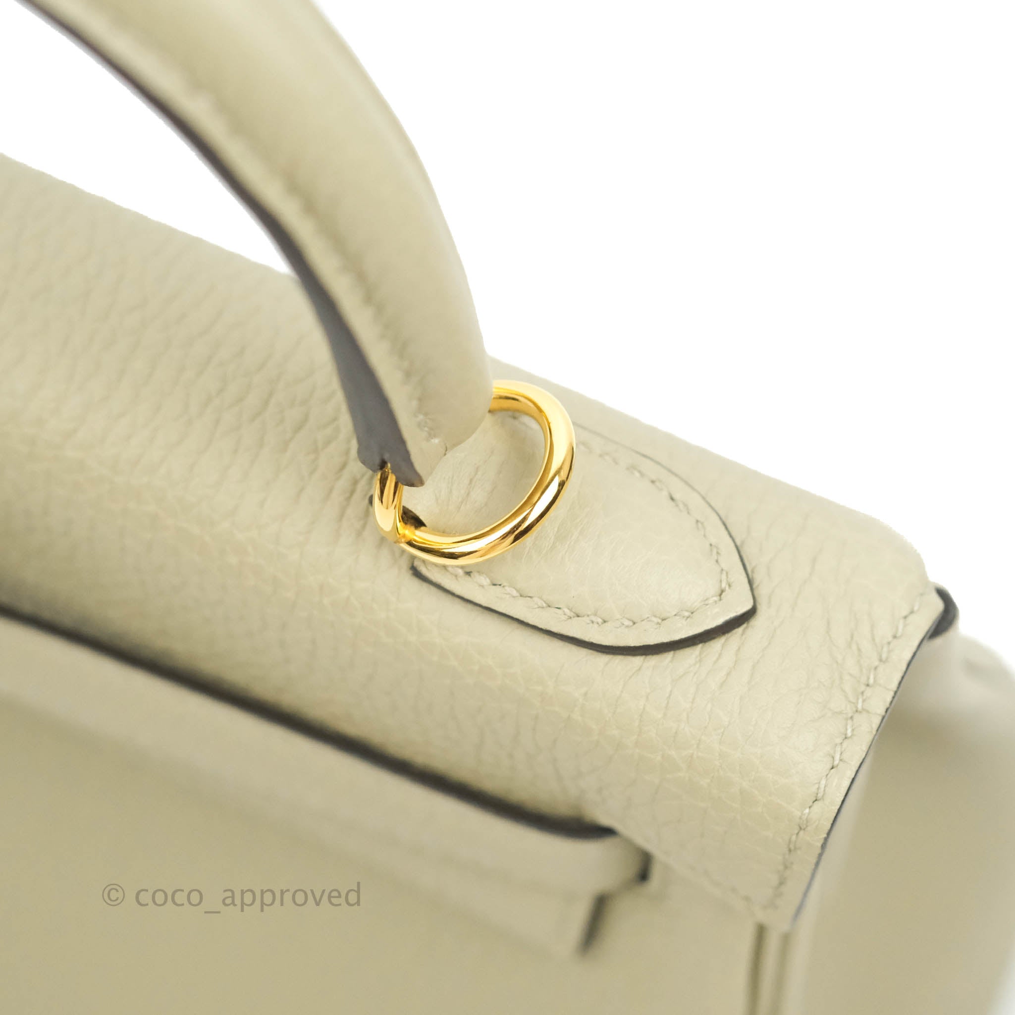 Hermes Kelly 25 Retourne Bag Beton Togo Leather with Gold Hardware –  Mightychic