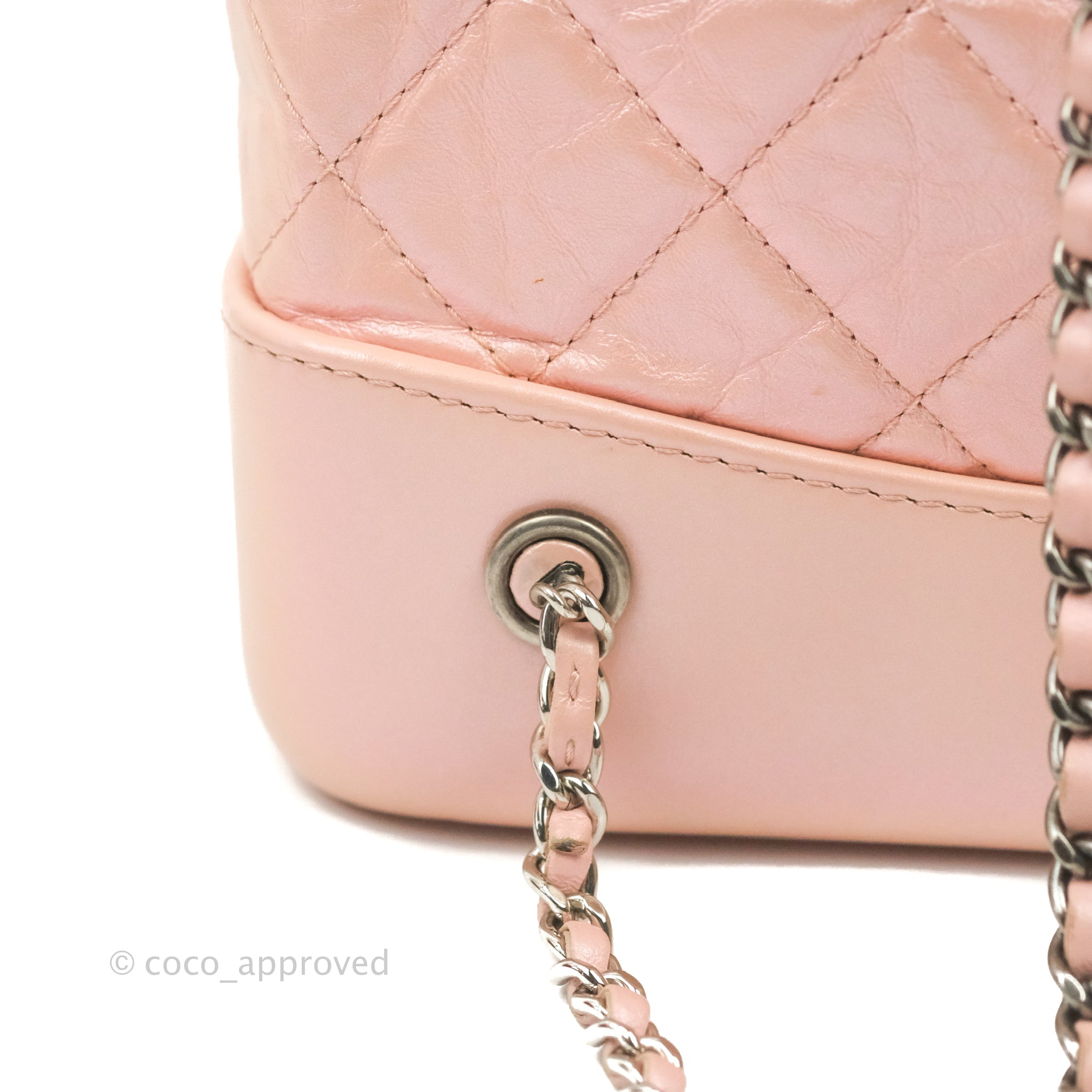 Chanel Small Gabrielle Backpack Iridescent Pink Aged Calfskin – Coco  Approved Studio