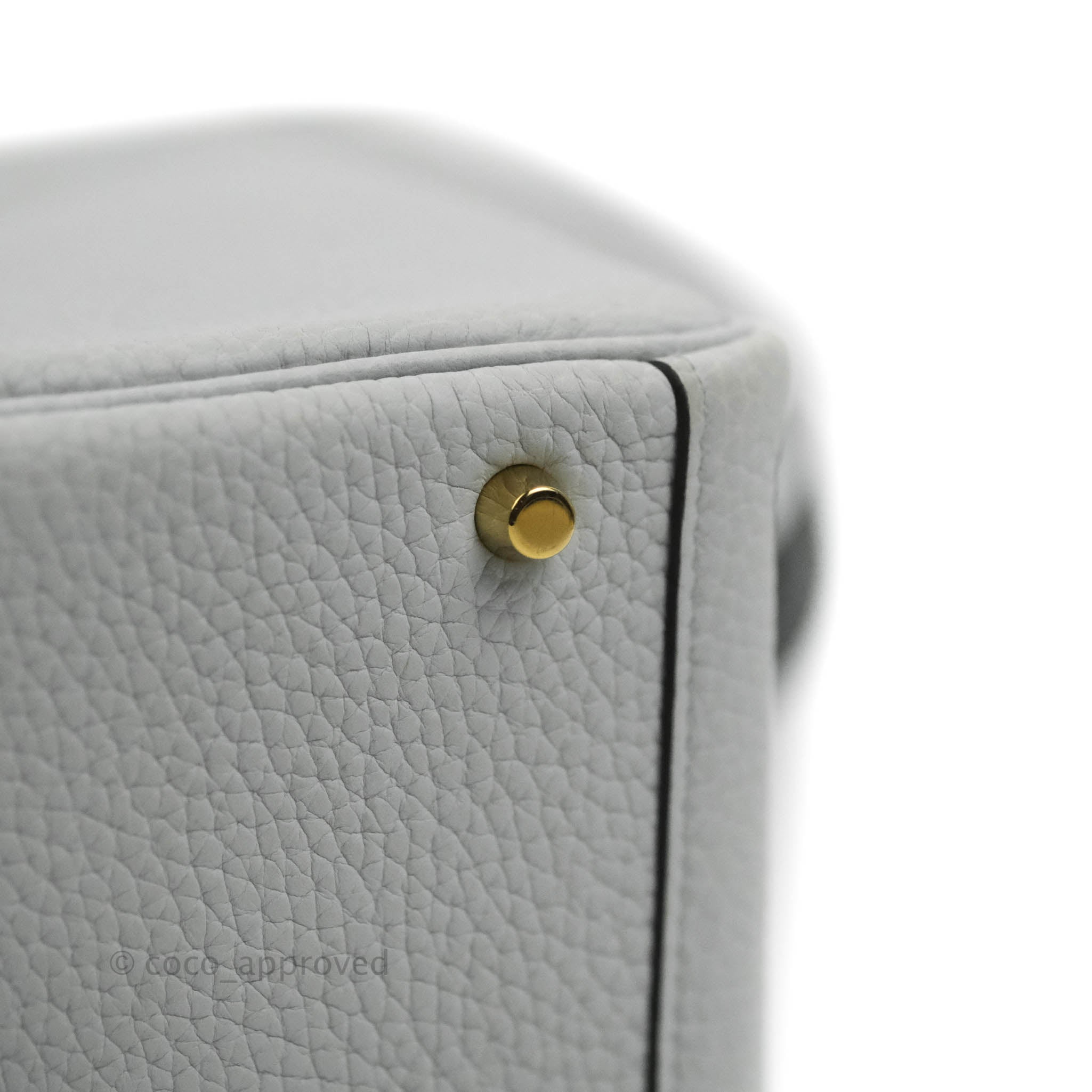 Hermès Blue Pale Clemence Mini Lindy 20 Gold Hardware, 2021
