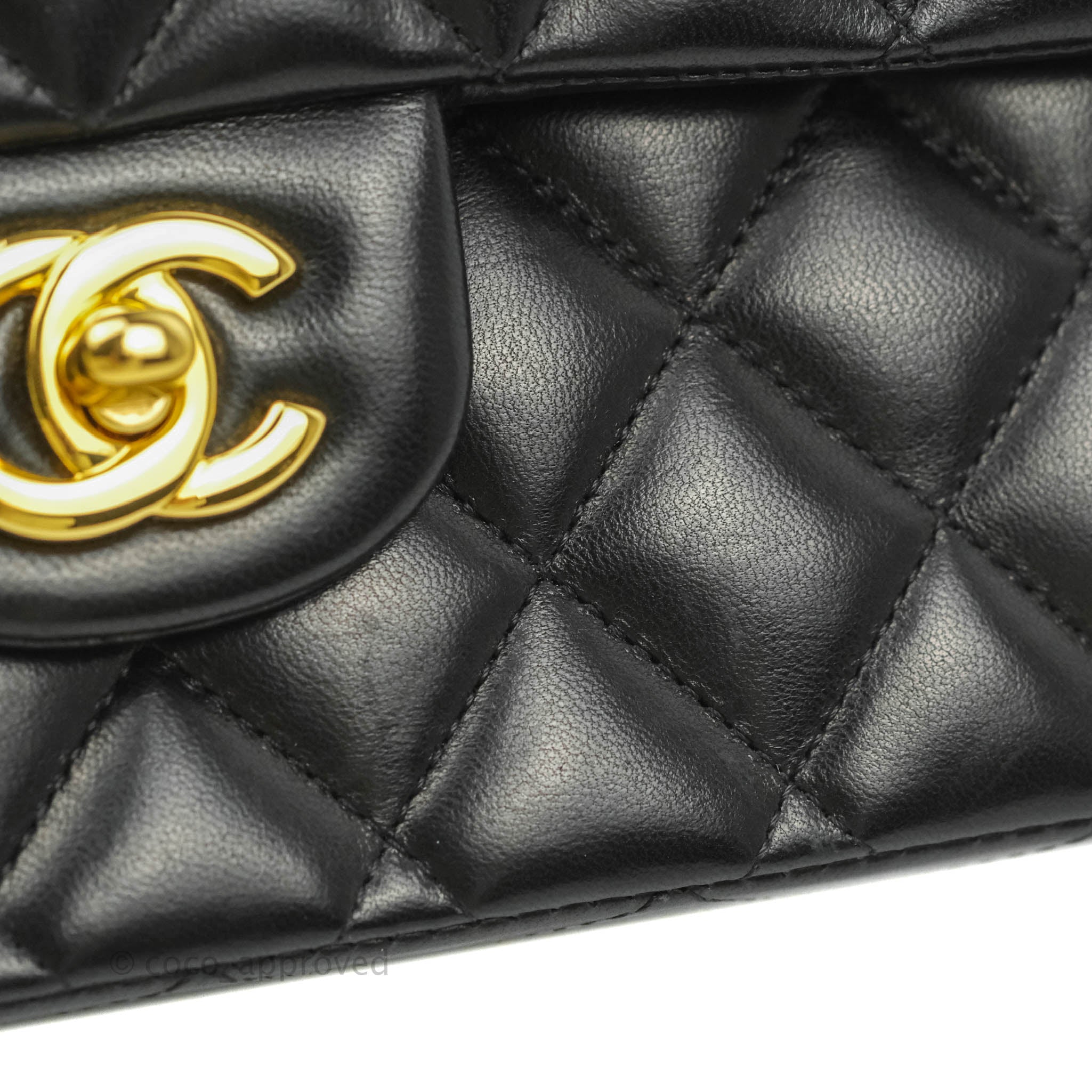 Chanel Quilted Chain Around Clutch Black Lambskin Gold Hardware – Coco  Approved Studio