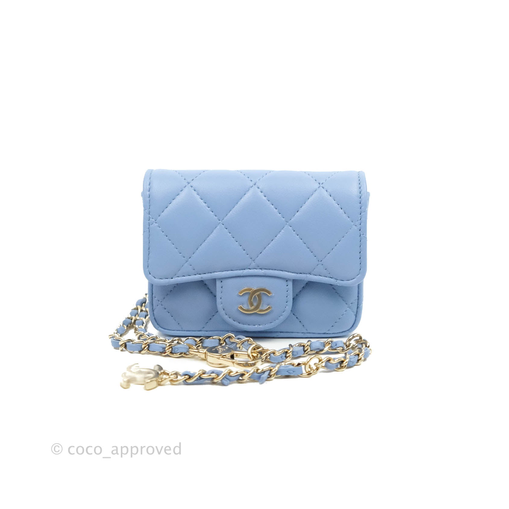 CHANEL, Bags, Chanel 9 Blue Credit Card Wallet