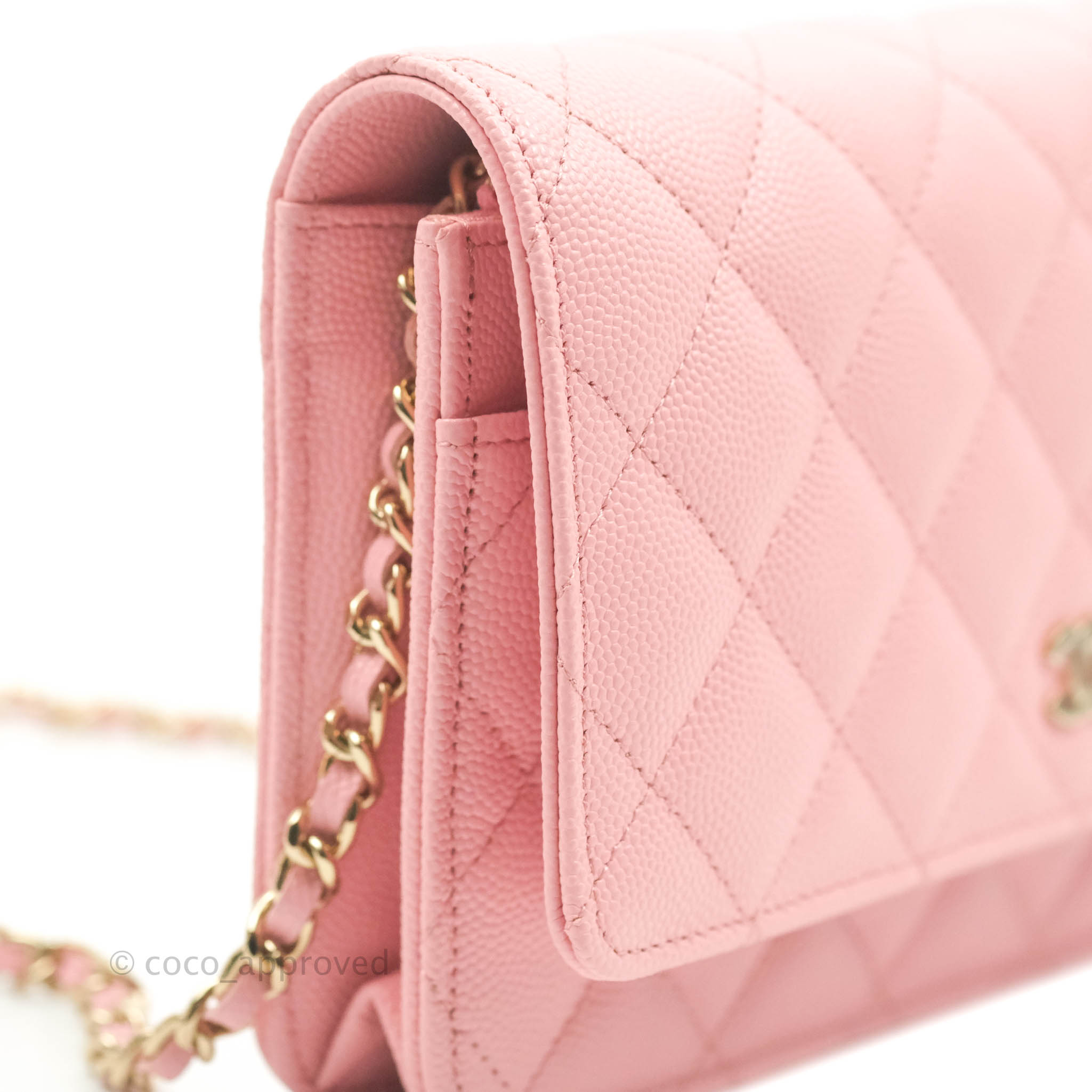 CHANEL Caviar Quilted Wallet on Chain WOC Pink 1209470