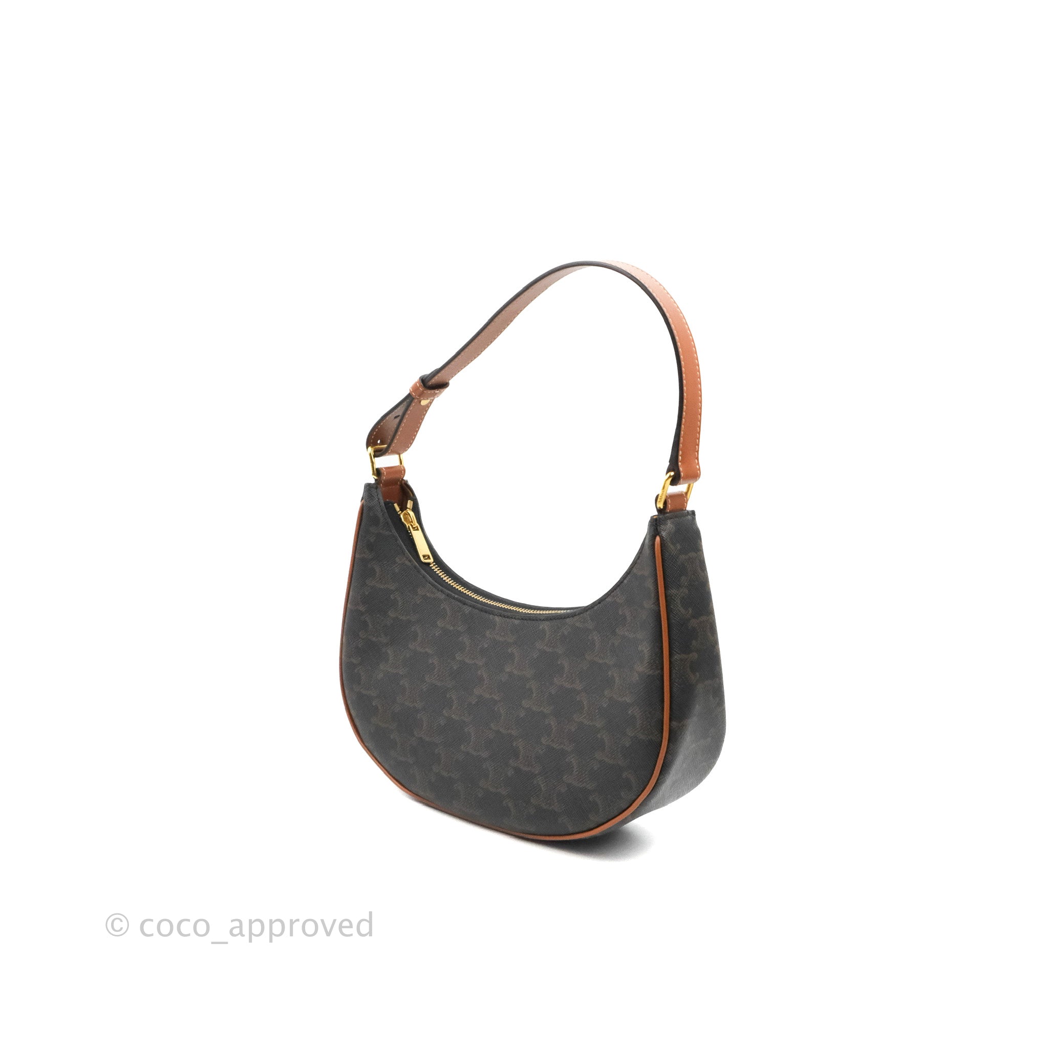 AVA BAG IN TRIOMPHE CANVAS AND CALFSKIN - TAN