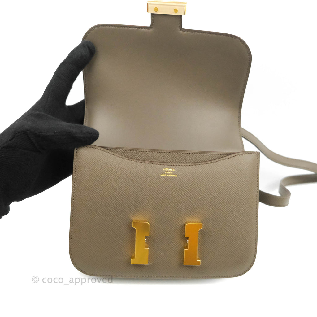 Hermès Constance Mini 18cm Etaine Epsom Gold Hardware