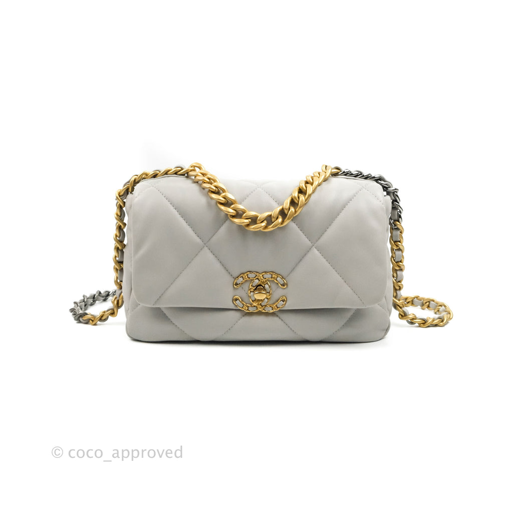 Chanel 19 Small Grey Mixed Hardware 21A