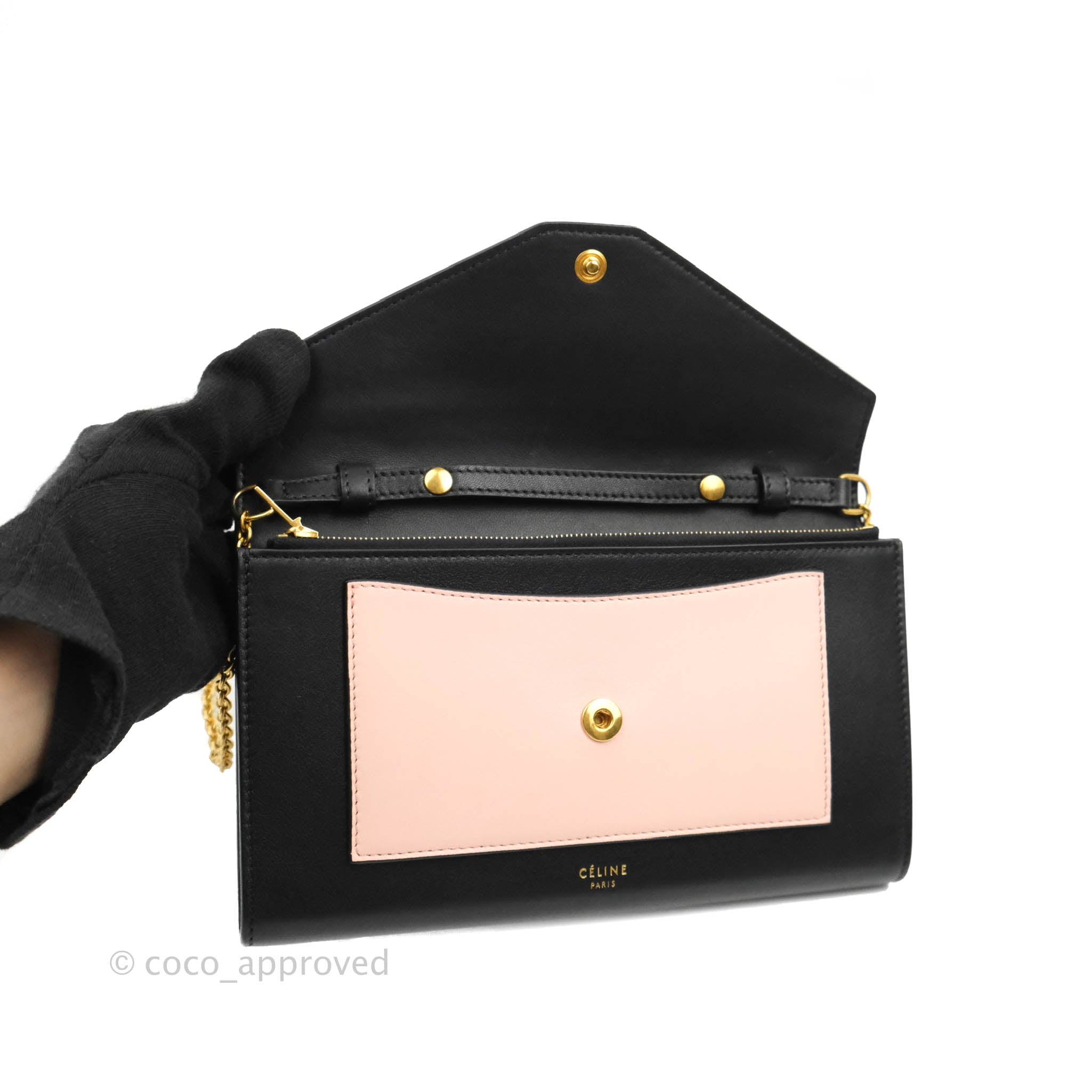 Celine Pocket Envelope Leather Wallet - Brown Wallets, Accessories
