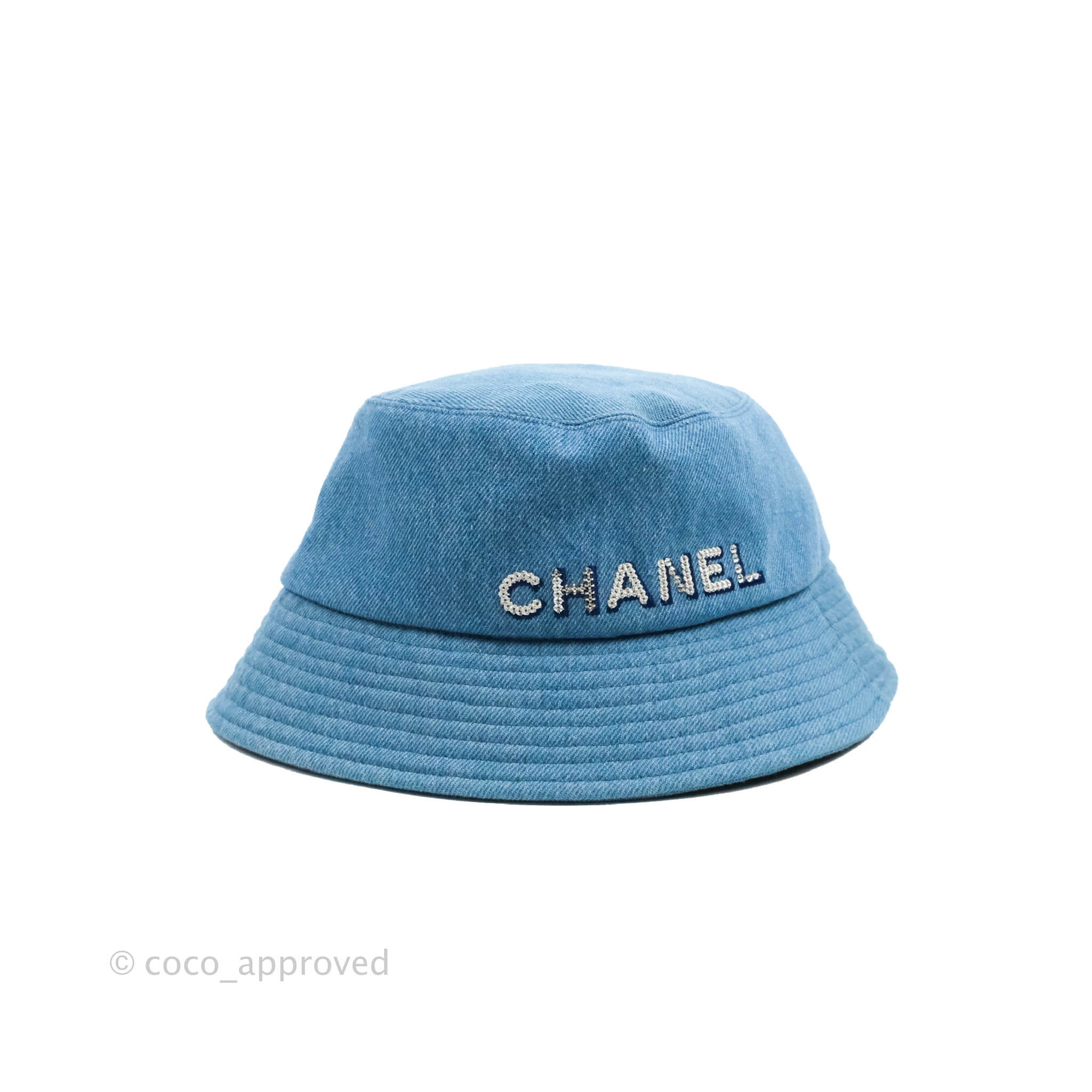 Chanel Denim Sequin Bucket Hat Coco Approved Studio