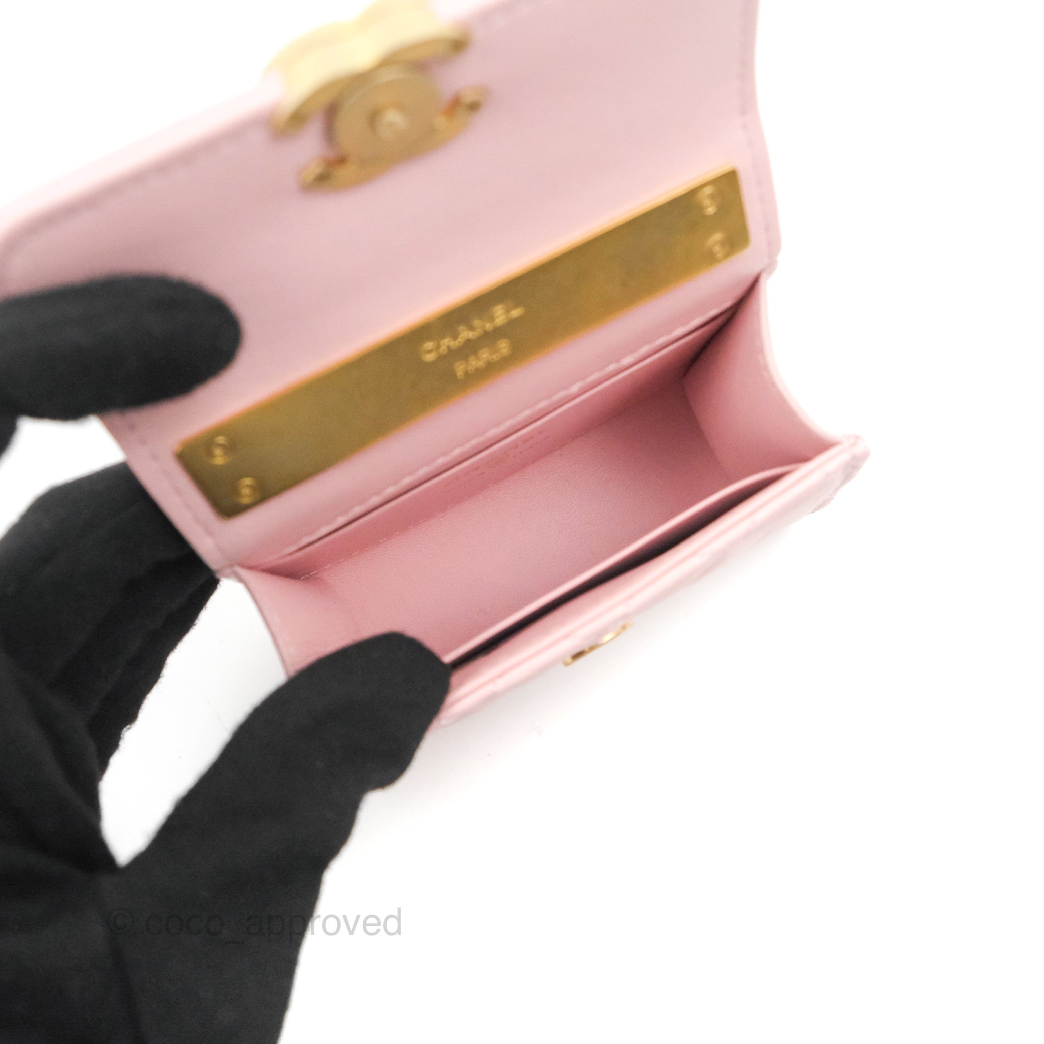Chanel Clutch with Chain Pink Lambskin Enamel Gold Hardware – Coco Approved  Studio