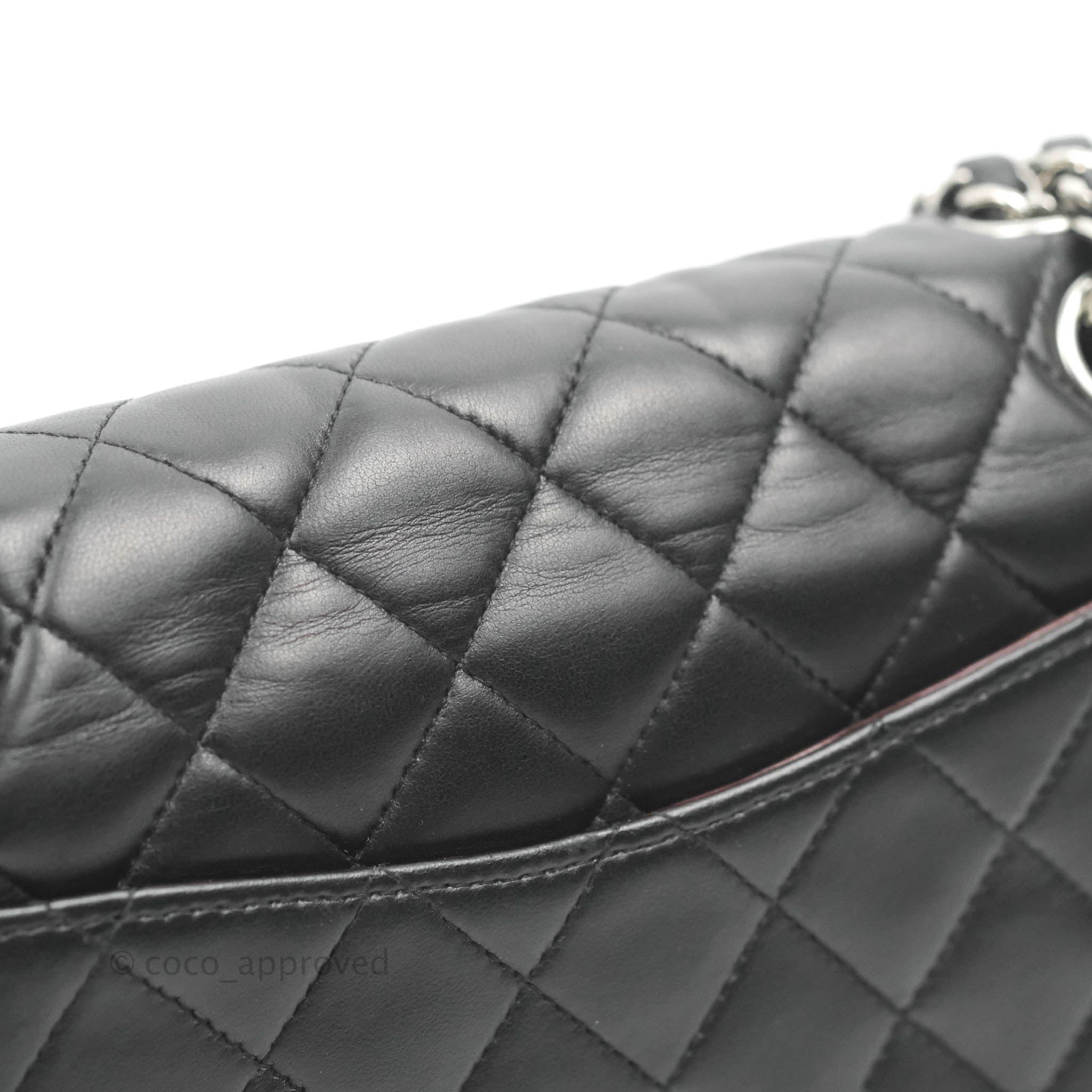 CHANEL Lambskin Quilted Small Single Flap Bag Black 1139710
