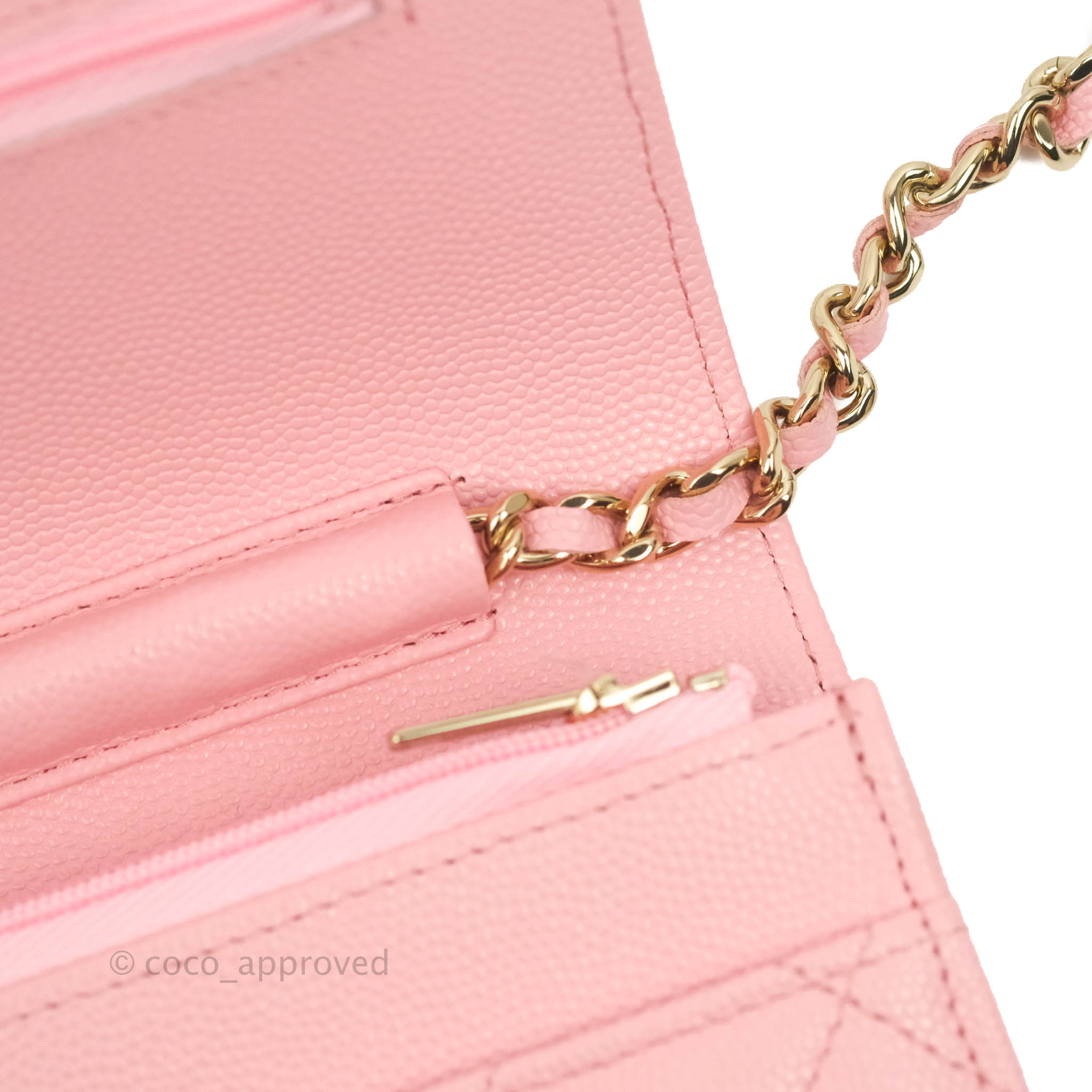 Chanel Wallet on Chain WOC Top Handle Pink Lambskin Gold Hardware – Madison  Avenue Couture