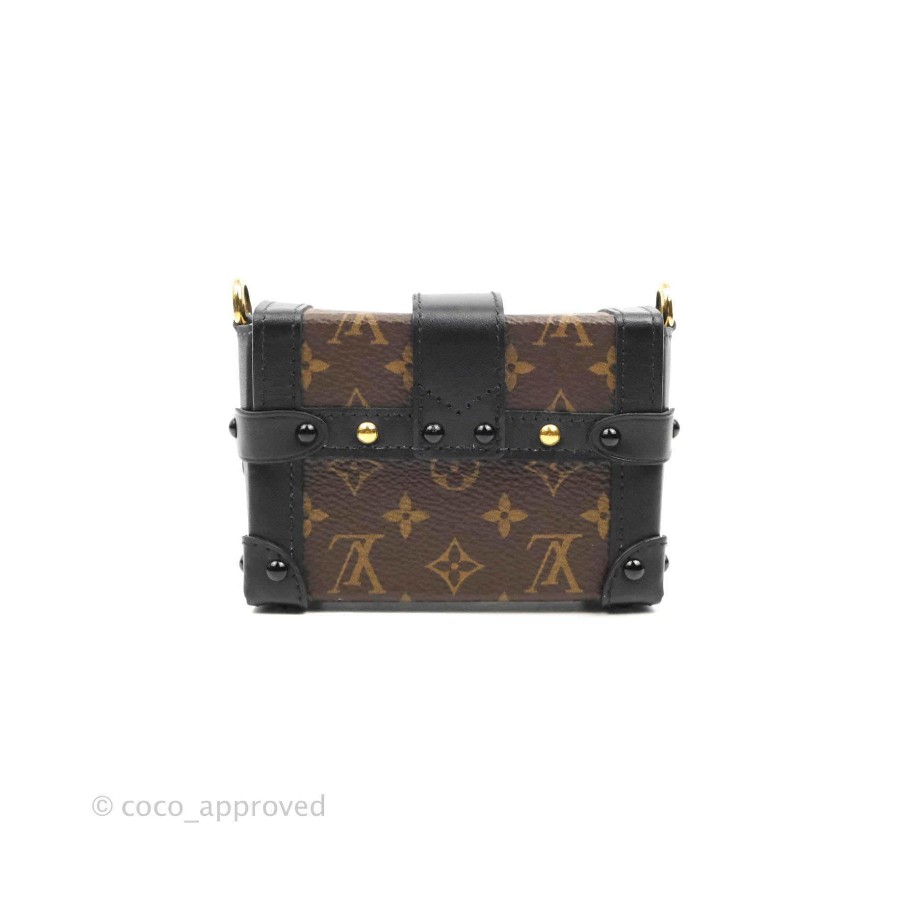 Louis Vuitton essential trunk monogram mini bag charm for petite