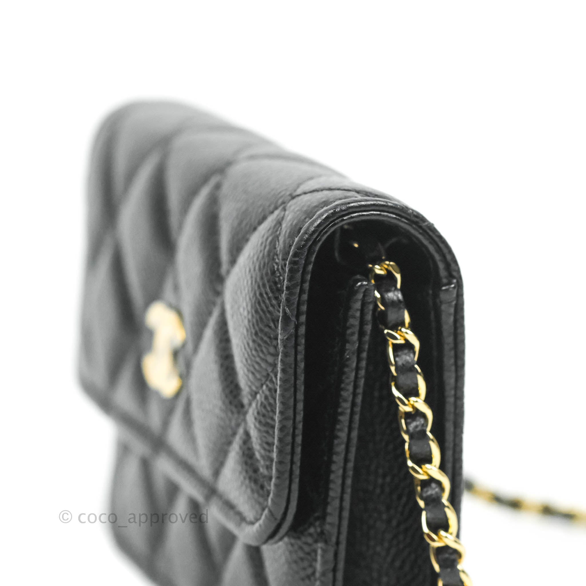 Chanel Miss Coco Clutch With Chain Quilted Black Caviar Gold Hardware – Coco  Approved Studio