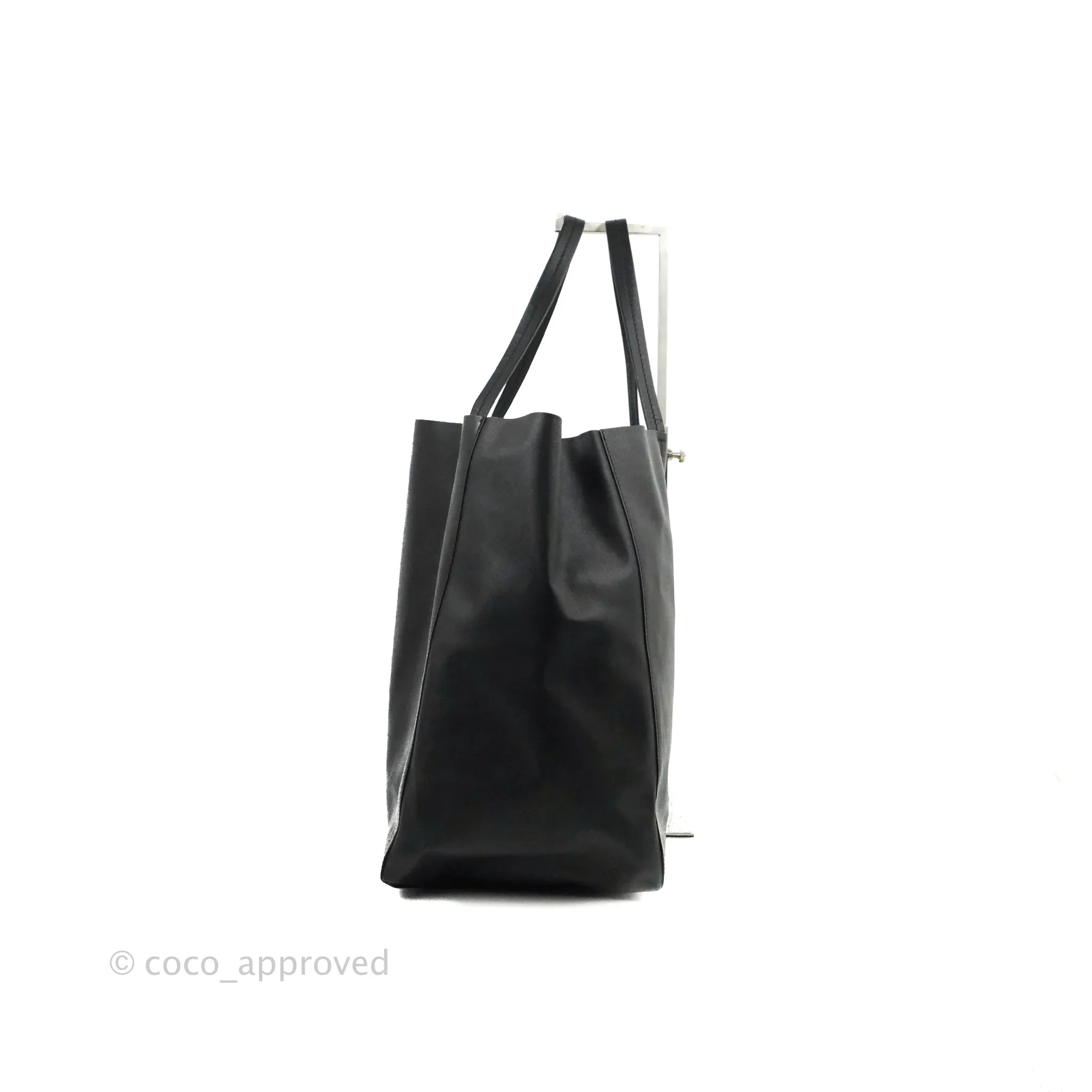 Celine Large Horizontal Cabas Tote Bag Black Calfskin – Coco