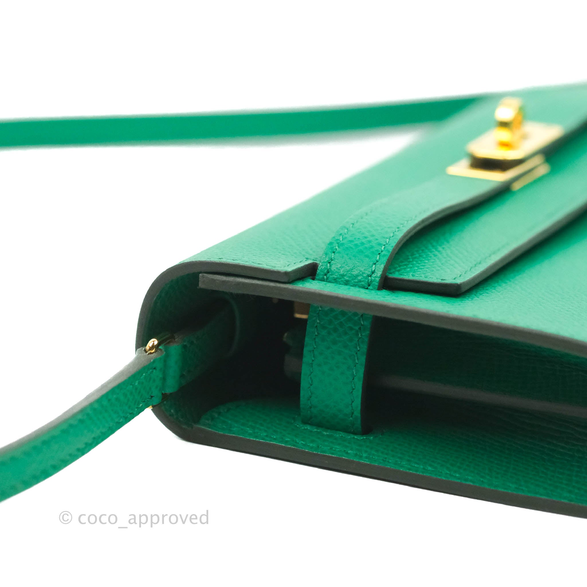 Hermès Kelly To Go Touch Wallet In Vert Jade Epsom And Shiny