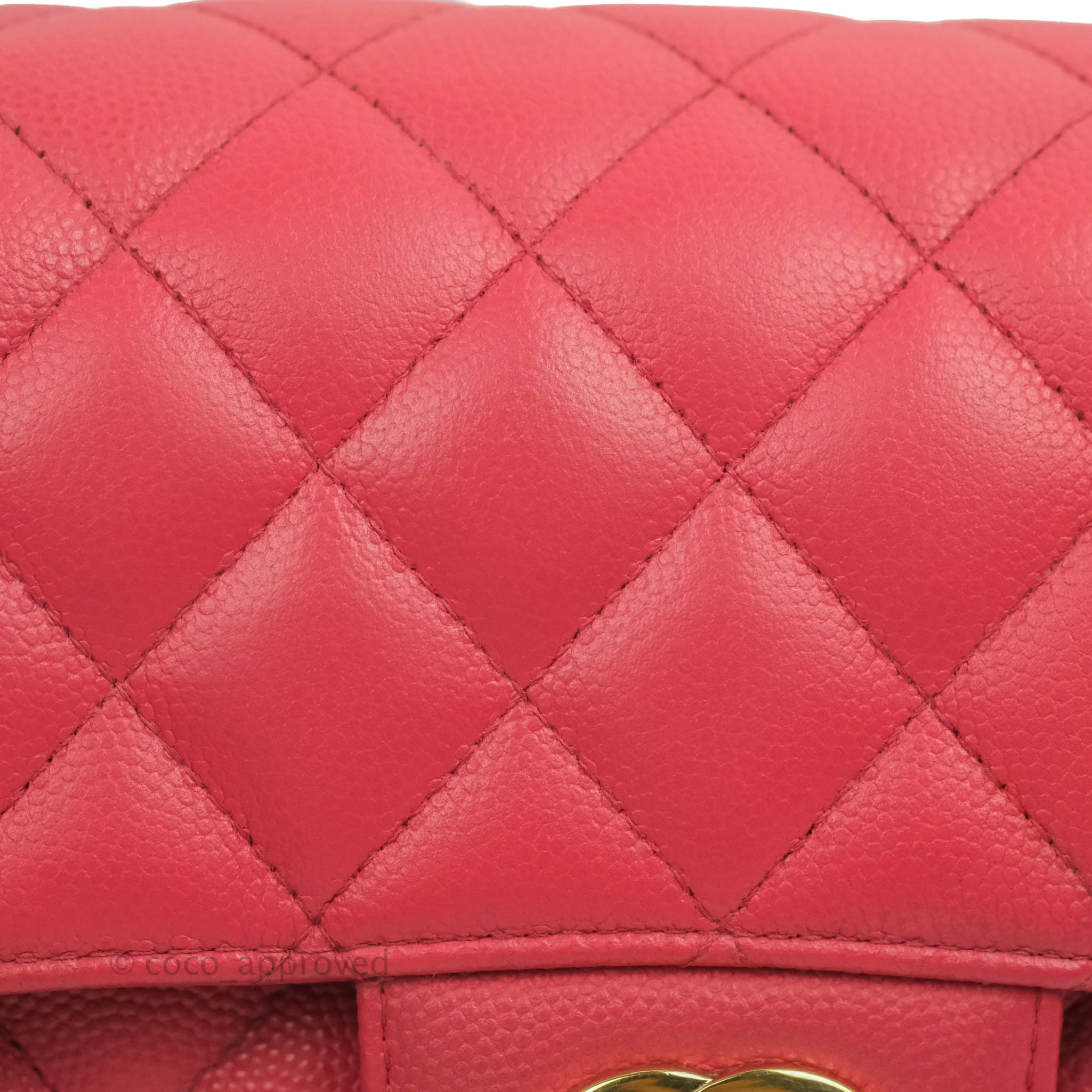 Chanel Quilted Mini Rectangular Flap Pink Caviar Gold Hardware 17C – Coco  Approved Studio