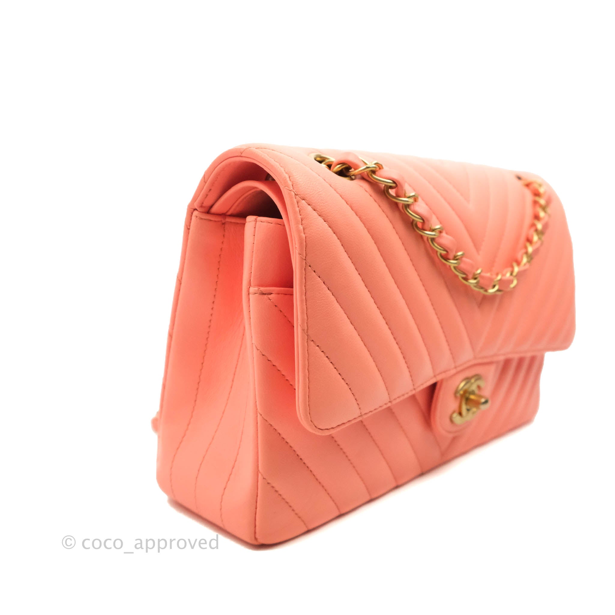 Lambskin Quilted Small 19 Flap Dark Pink