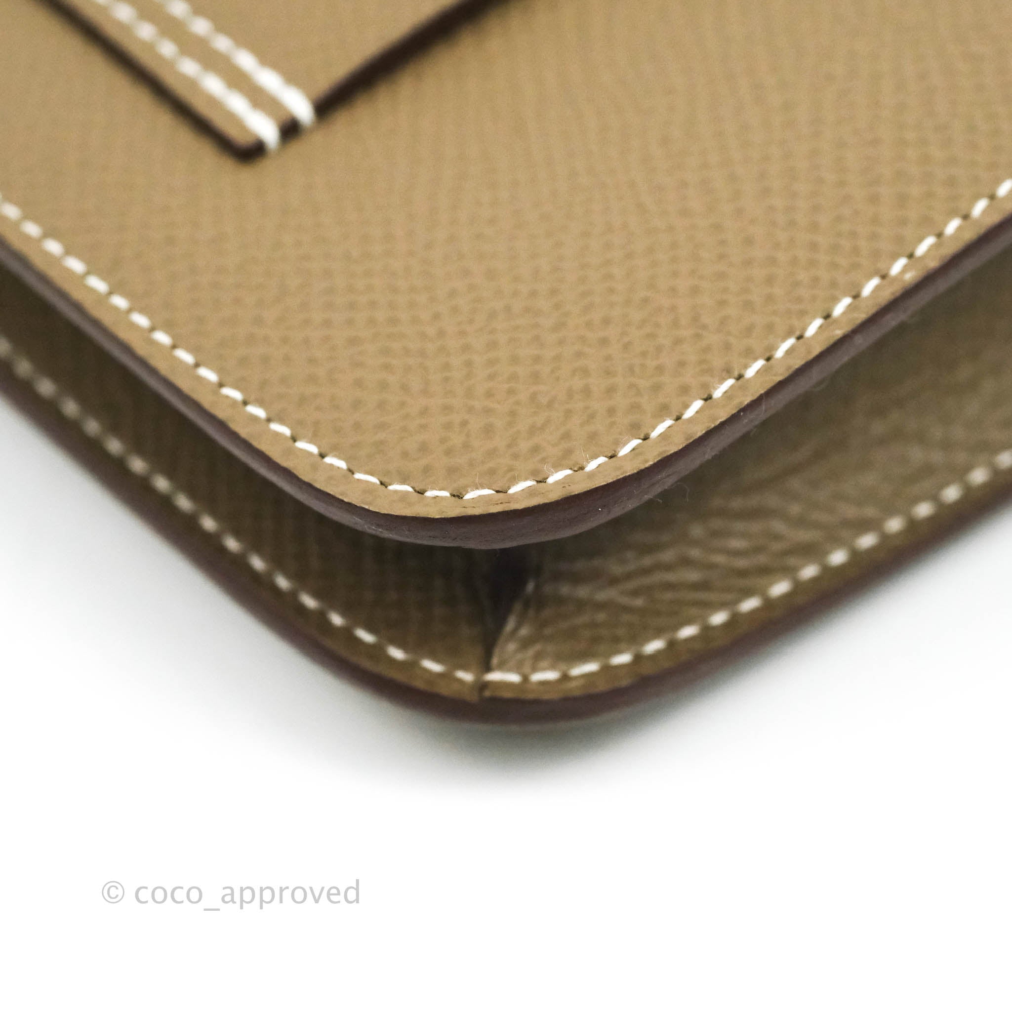 Hermès Constance Slim Wallet Etain Epsom Gold Hardware – Coco Approved  Studio