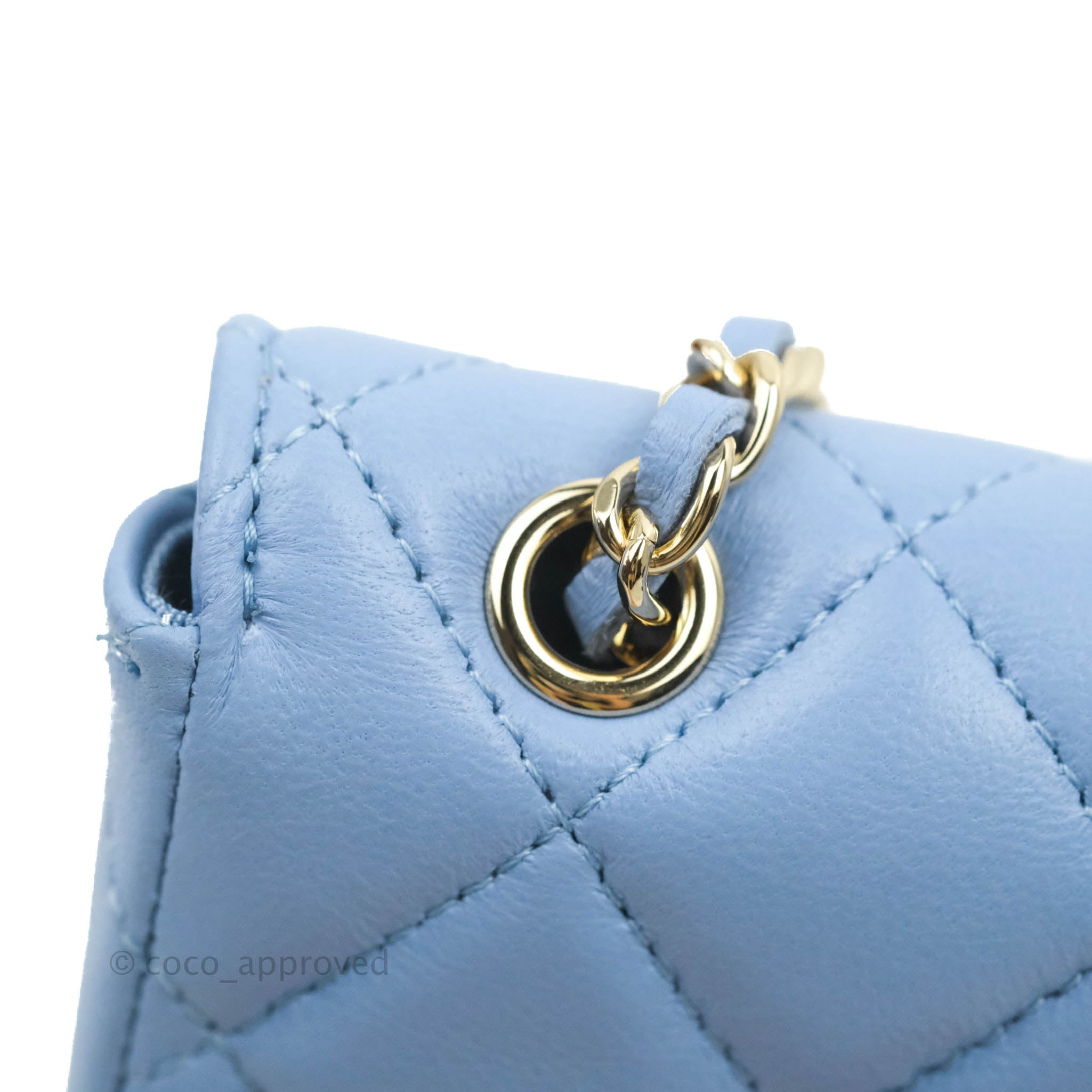 Chanel Ribbon Belt Bag Blue Lambskin Gold Hardware – Coco Approved Studio
