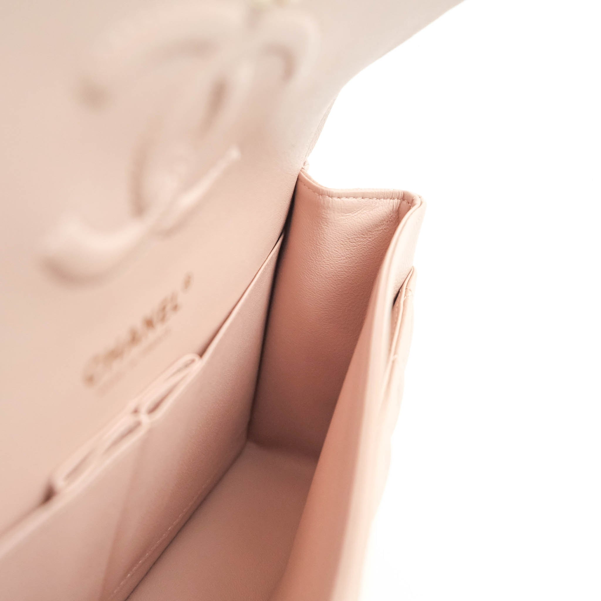 Chanel Classic Small S/M Flap Rose Clair Pink Caviar Gold Hardware