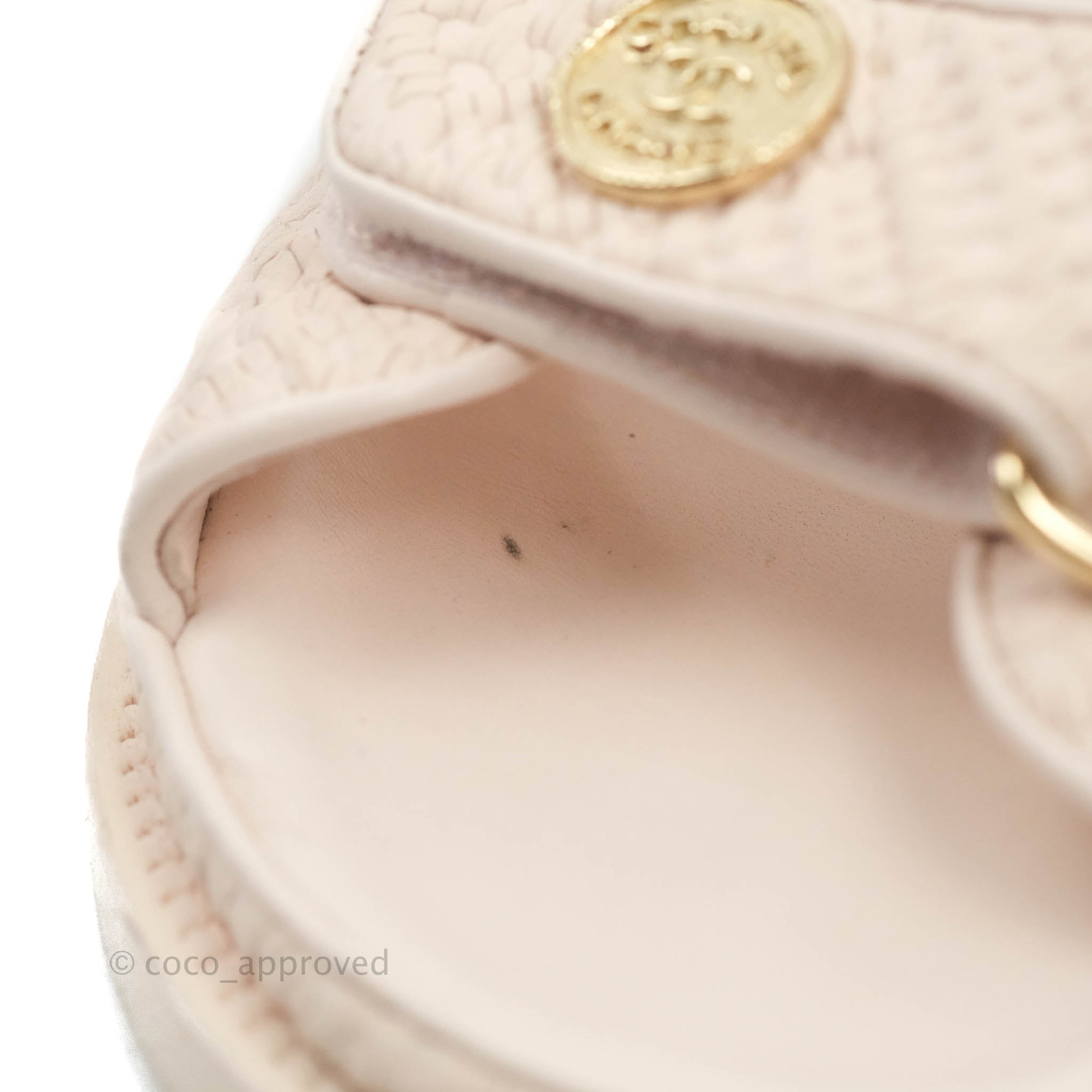 Chanel Dad Sandals Medallion Light Pink Size 37 – Coco Approved Studio