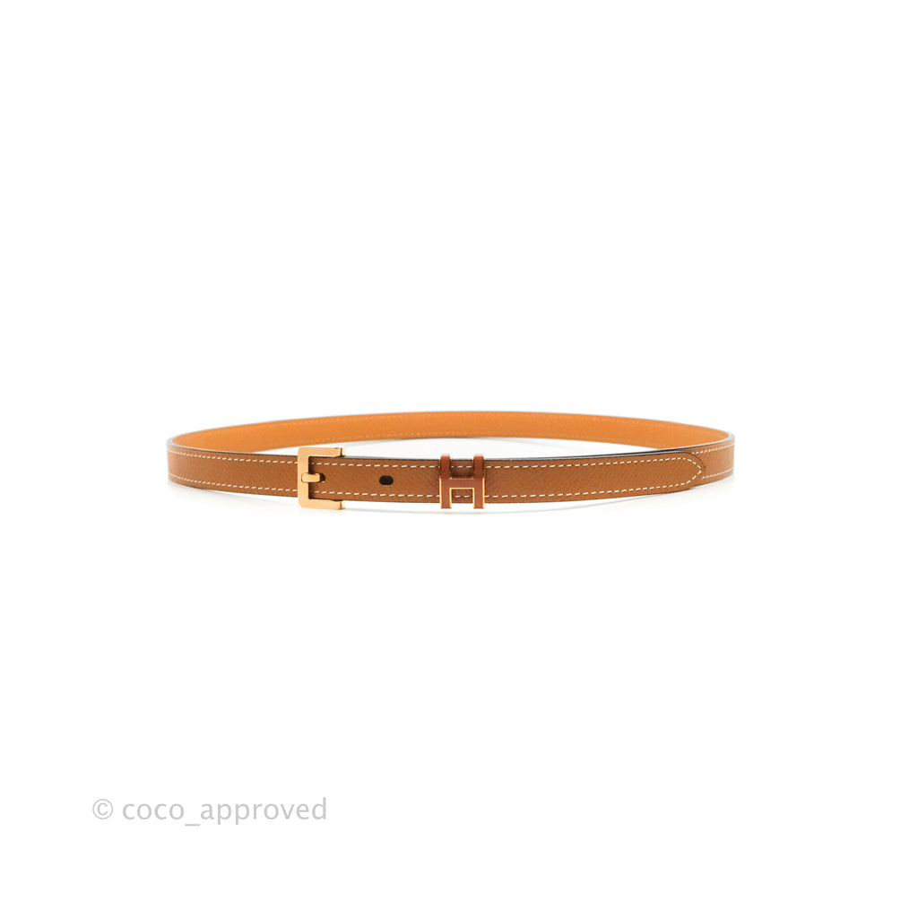 Hermes Pop H 15 Belt Epsom Gold Gold Hardware