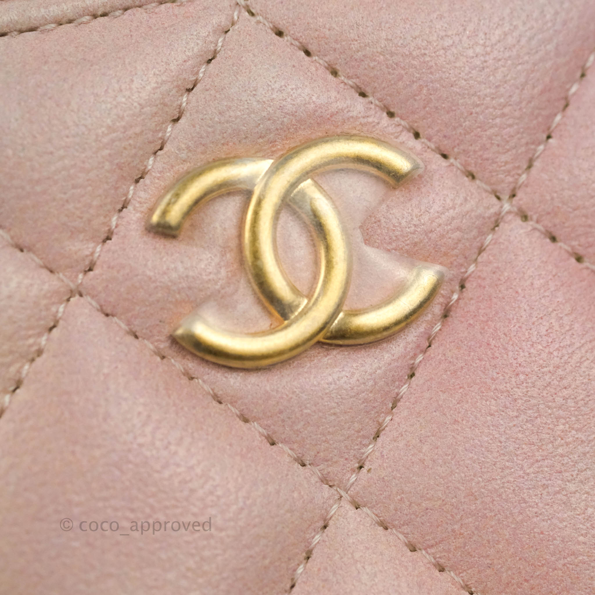 Chanel Mini Top Handle Vanity With Chain Rainbow Lambskin Aged