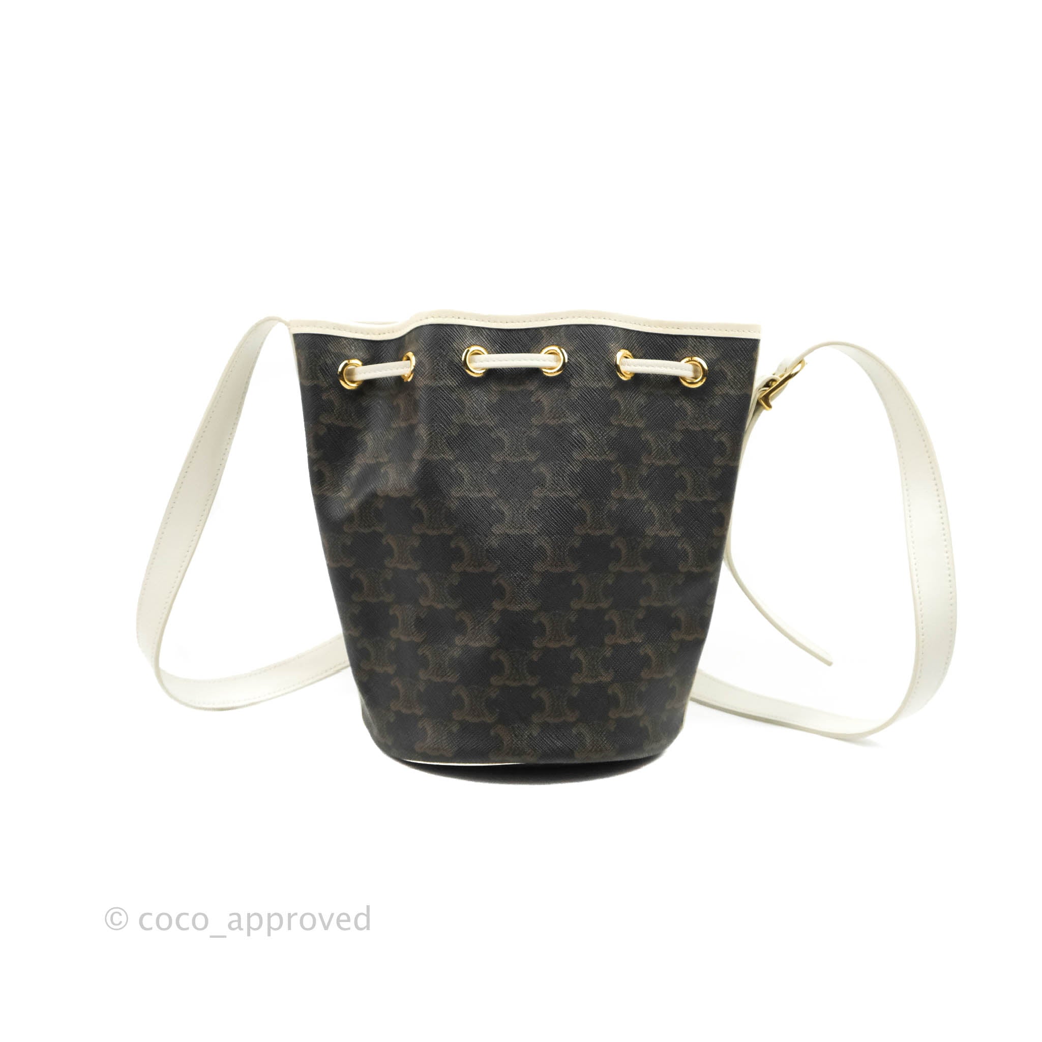 Sold at Auction: A LOUIS VUITTON WHITE TRI-COLOR DRAWSTRING BUCKET BAG