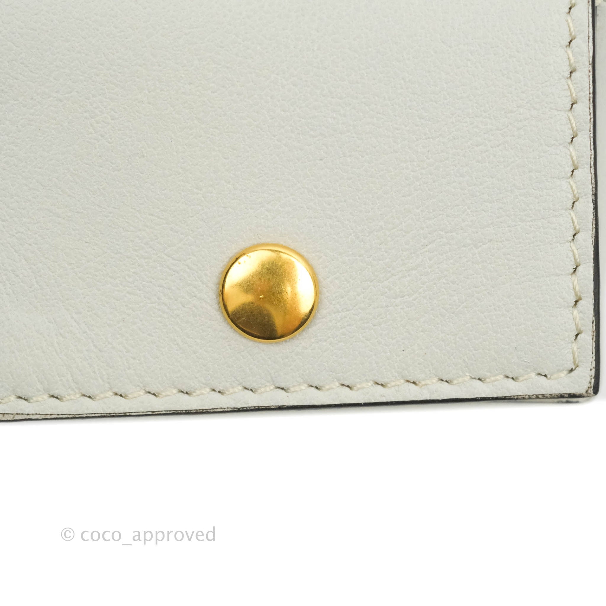 Celine Multi Key Ring Coin Card Case Light Grey Calfskin