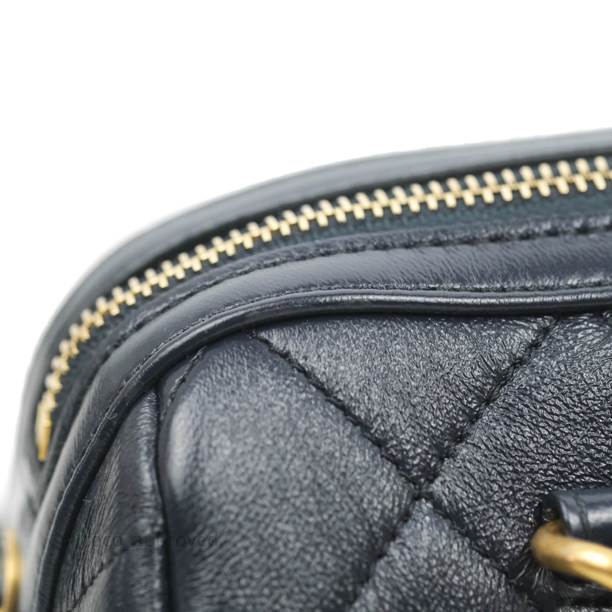 CHANEL Shiny Lambskin Quilted Small Fashion Therapy Bowling Bag Black  971810