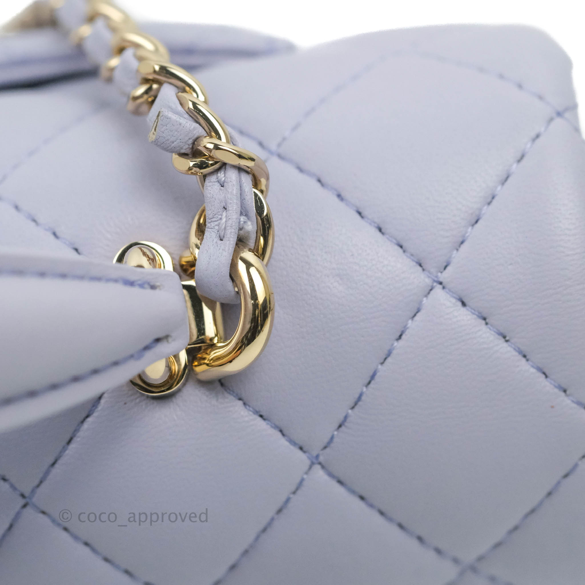 Chanel Top Handle Mini Rectangular Flap Bag Lilac Lambskin Gold Hardwa – Coco  Approved Studio