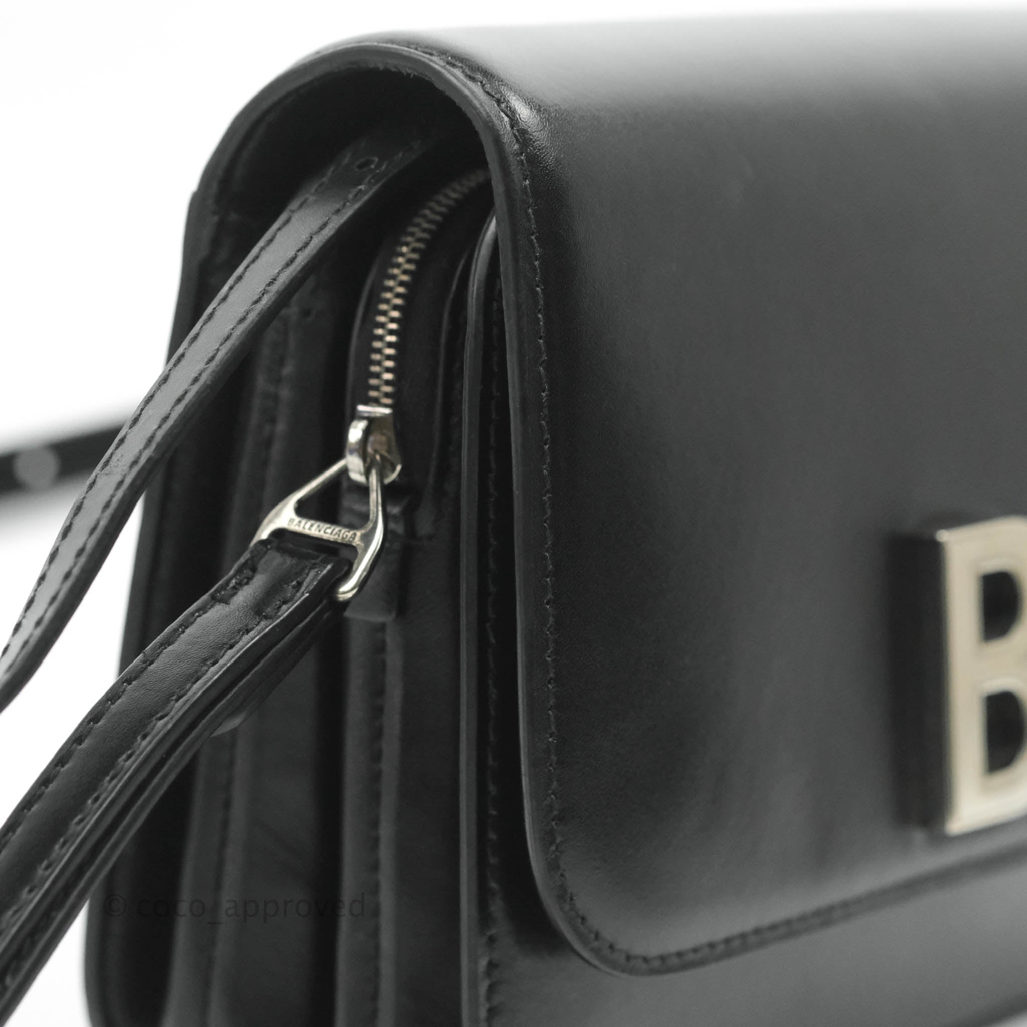 Sold at Auction: Balenciaga Black Small Logo Crossbody Bag