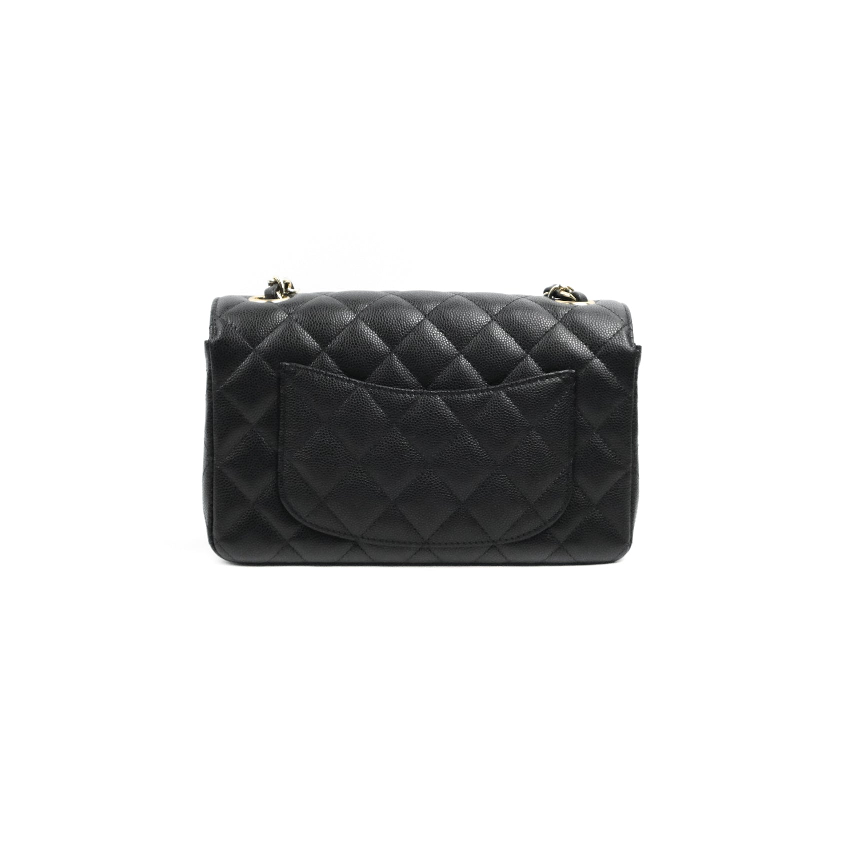 Chanel Quilted Mini Rectangular Flap Black Caviar Light Gold Hardware –  Coco Approved Studio