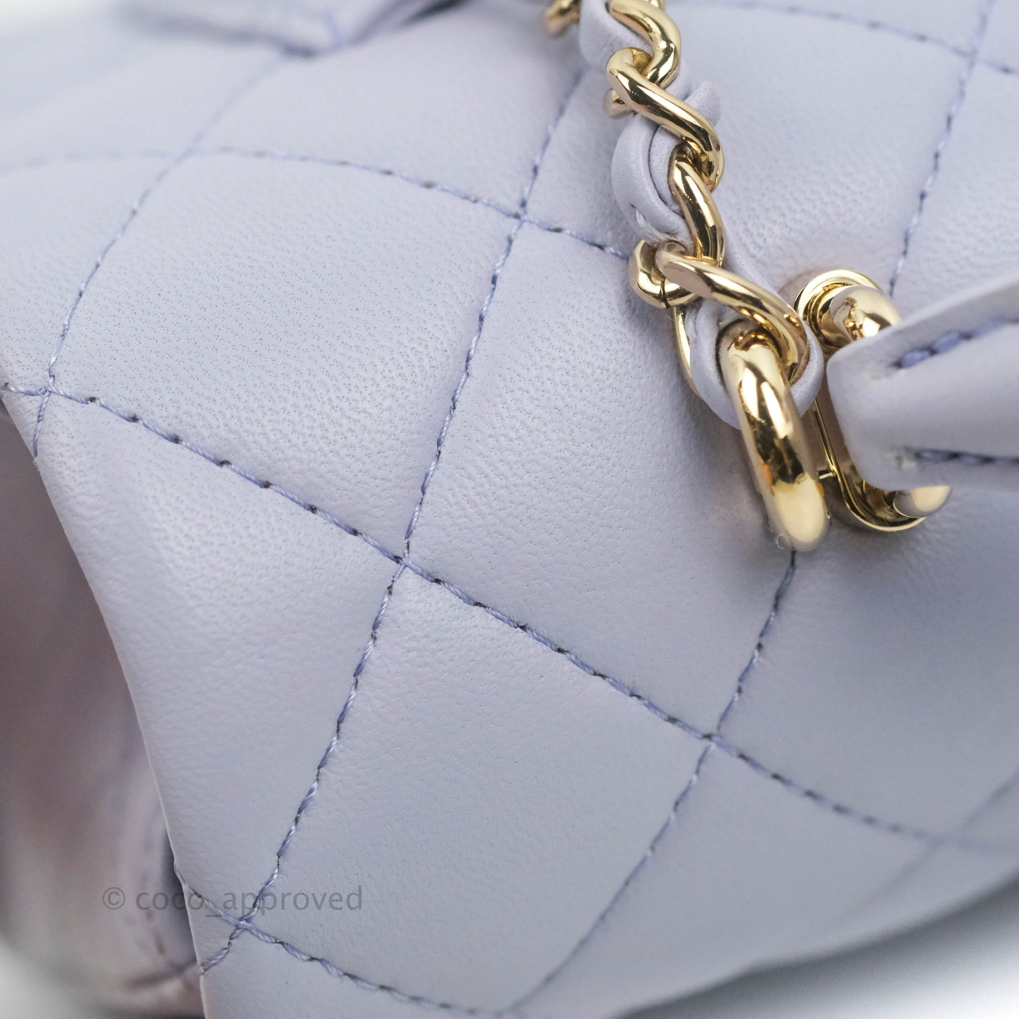 Chanel Top Handle Mini Rectangular Flap Bag Lilac Lambskin Gold Hardwa – Coco  Approved Studio