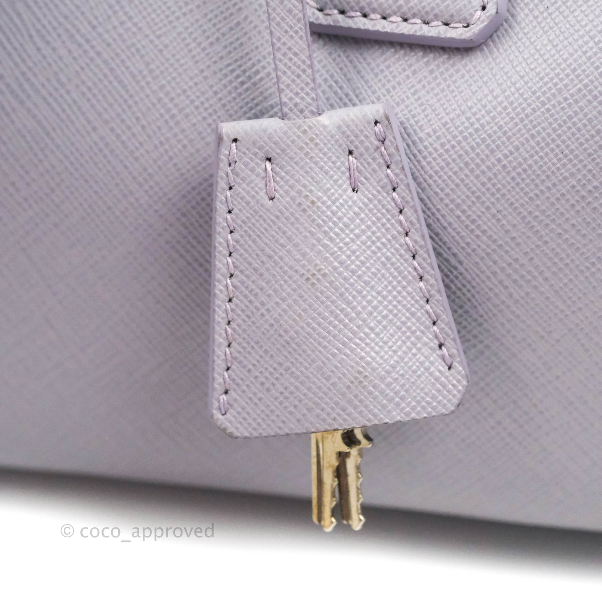 Prada Lilac Lux Convertible Boston Saffiano Leather Mini – Coco Approved  Studio