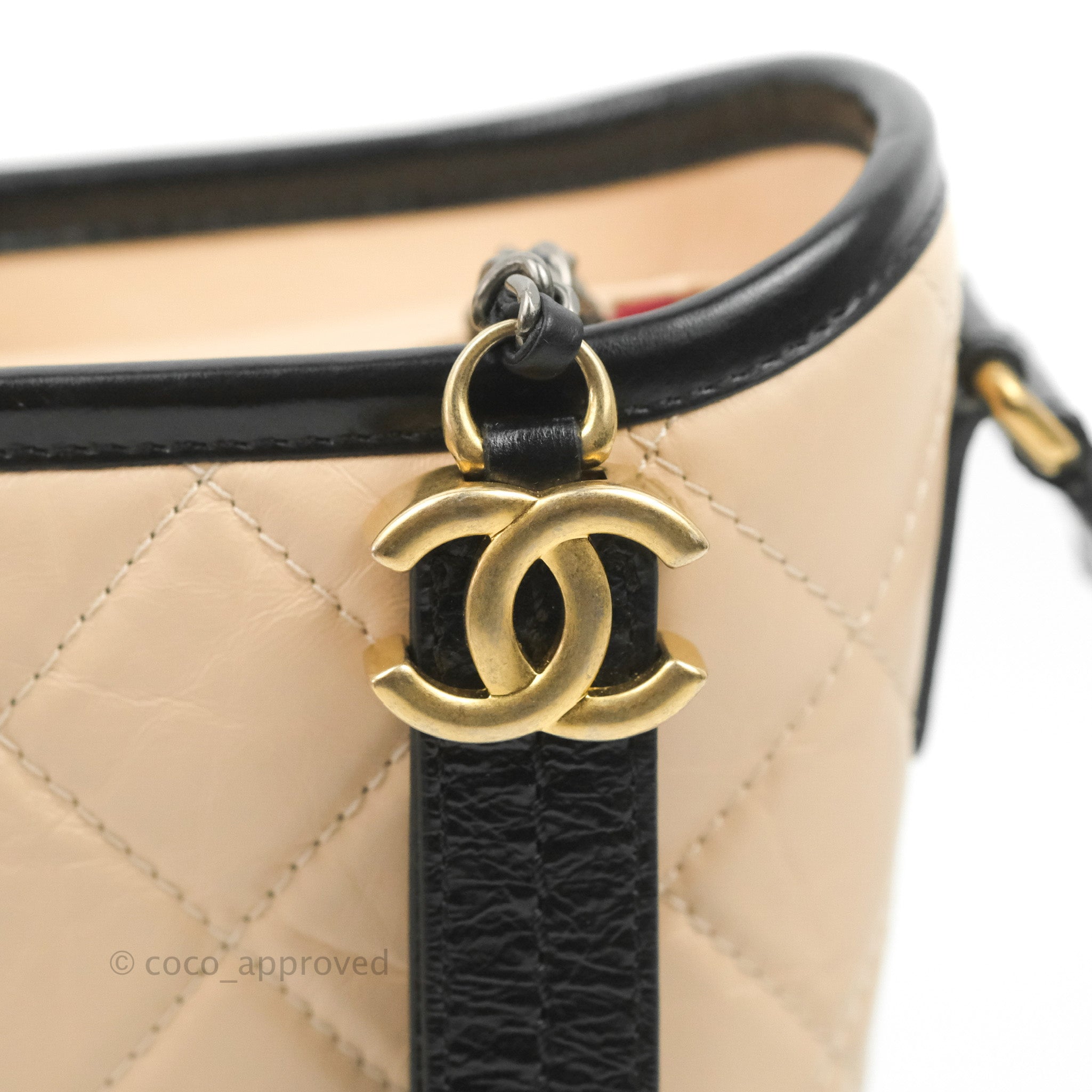 Chanel Small Gabrielle Hobo Quilted Beige Aged Calfskin – Coco