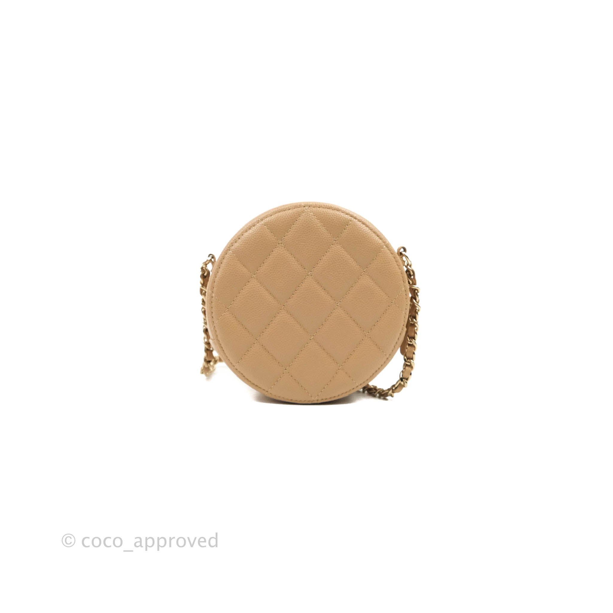 Chanel Round Circle Bag Dark Beige Caviar Light Gold Hardware – Coco  Approved Studio