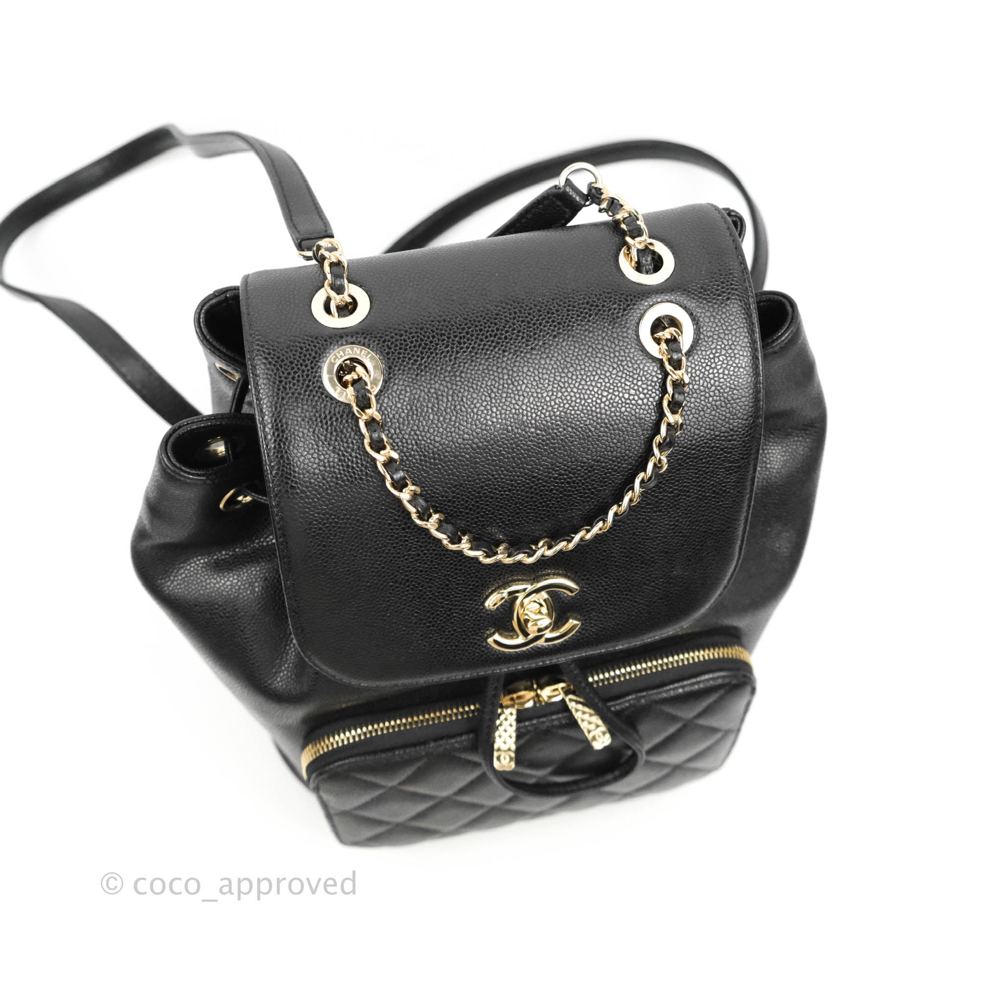 Chanel Crossbody Business Affinity Black Quilted Caviar Mini Woc