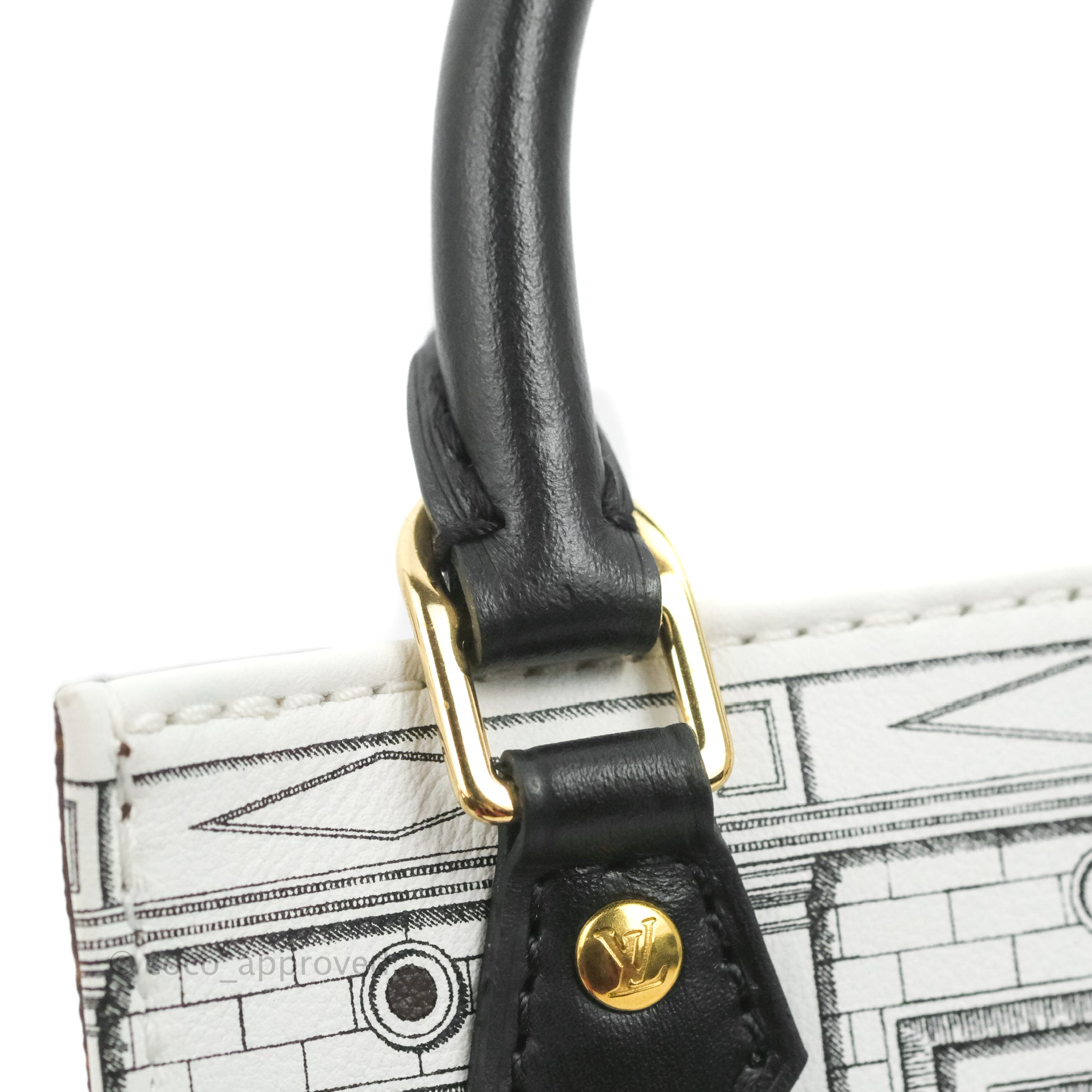 Louis Vuitton X Fornasetti Calfskin Architettura Petit Sac Plat Black –  Coco Approved Studio
