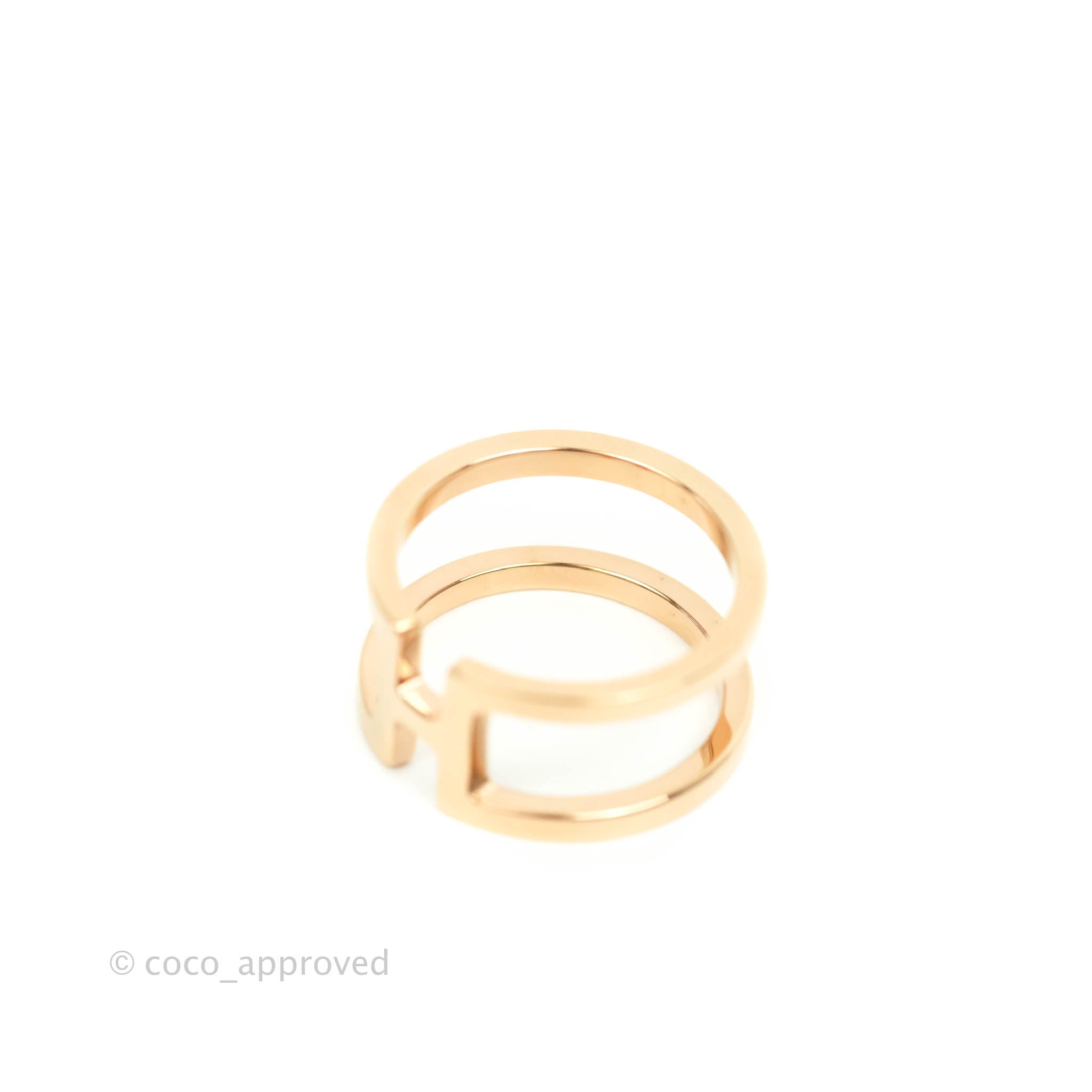 Hermes Scarf Ring Color Gold GP Size W 3cm H 3cm D 1cm Women'