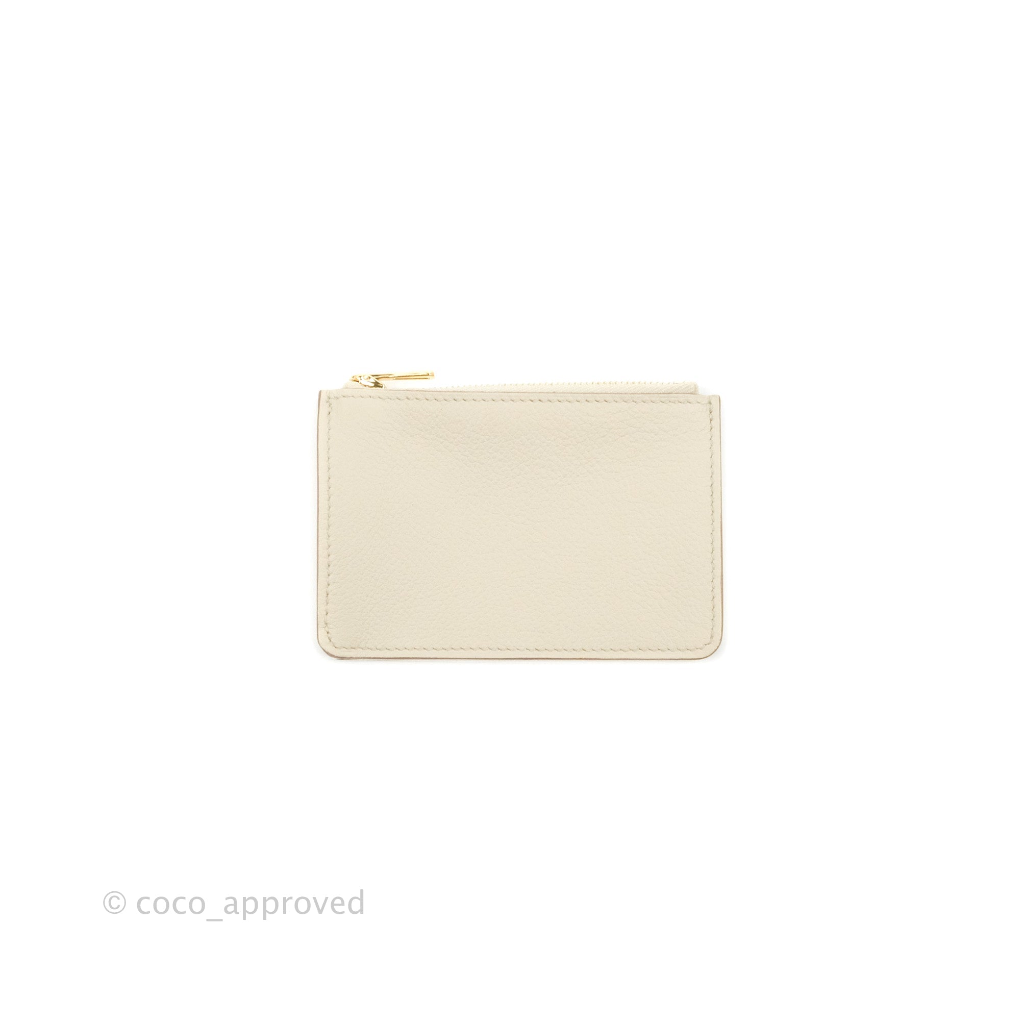 Vert de Gris Constance Slim wallet with gold hardware - HERMÈS