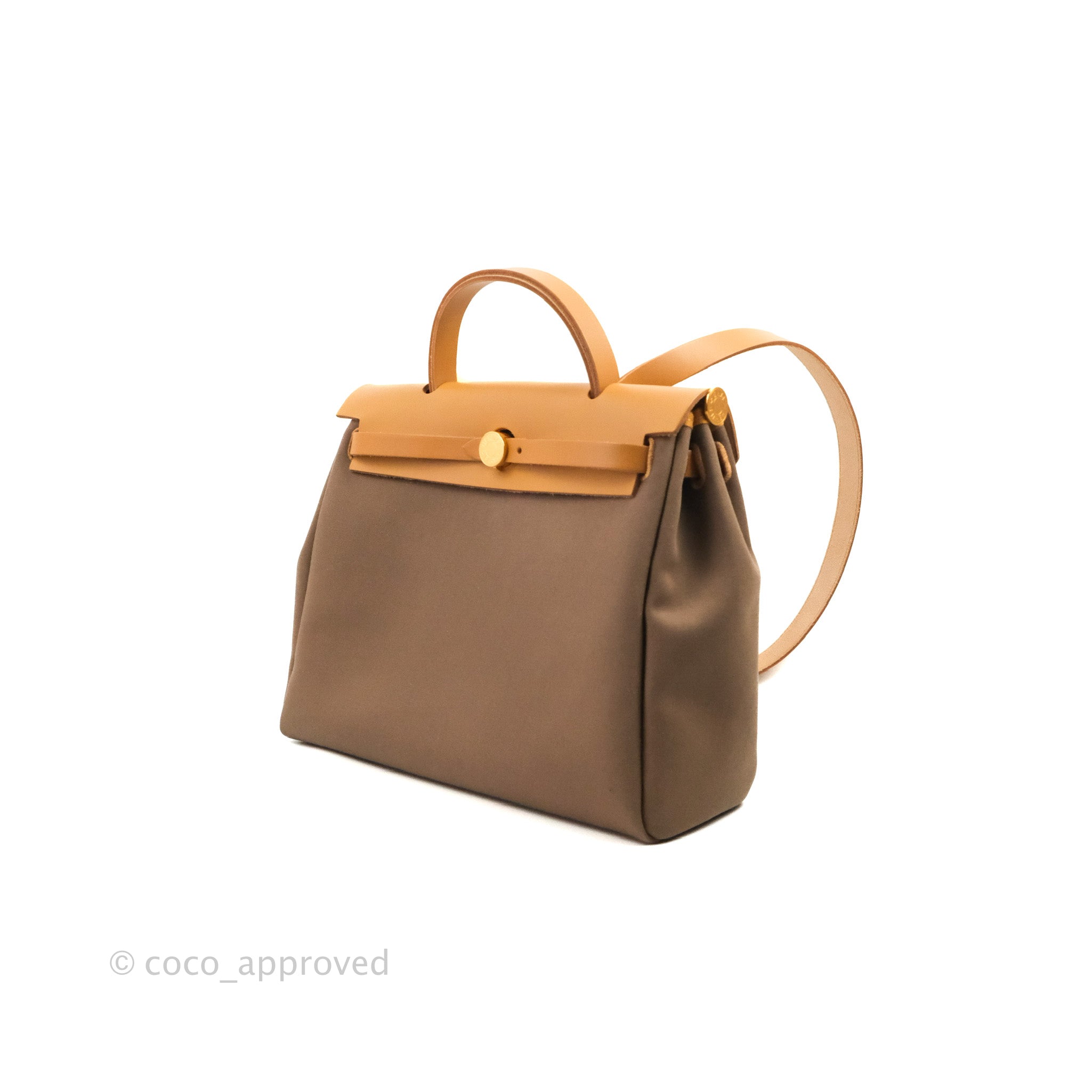 Hermes Ebene Etoupe Canvas and Leather Herbag Zip 39 Bag at 1stDibs