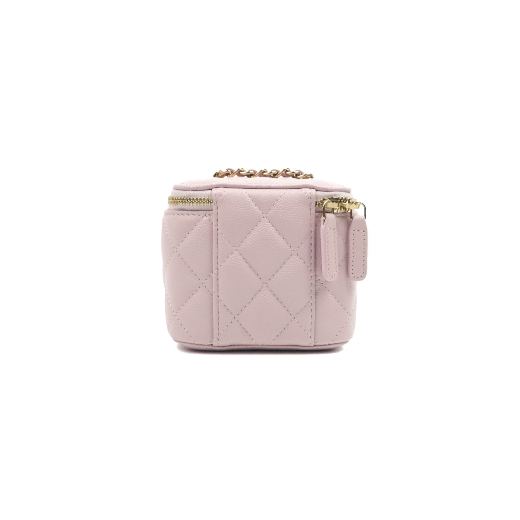 Chanel Mini Vanity Classic With Chain Lilac Rose Clair Caviar Gold