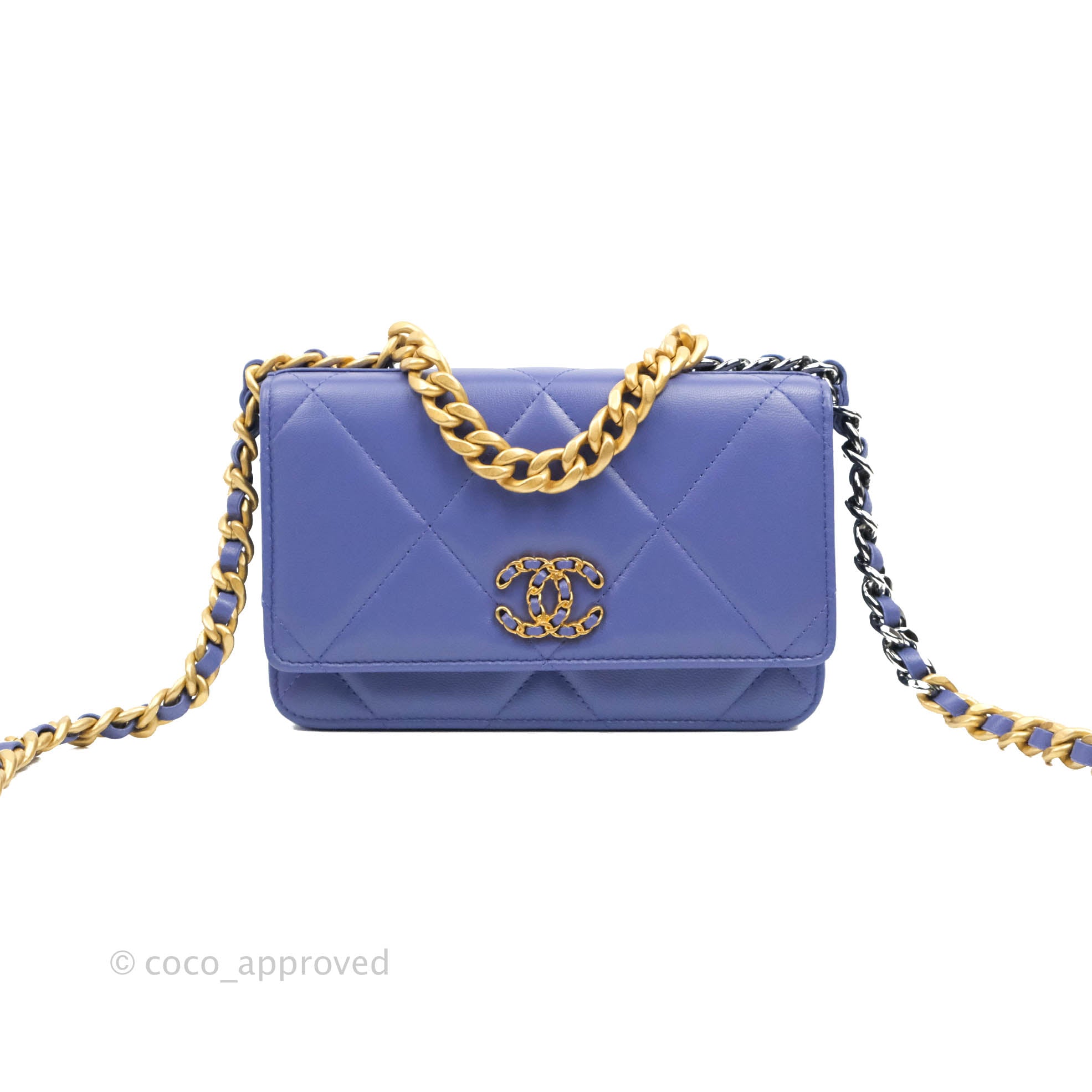 Chanel 19 Wallet on Chain WOC Very Peri Mixed Hardware – Coco