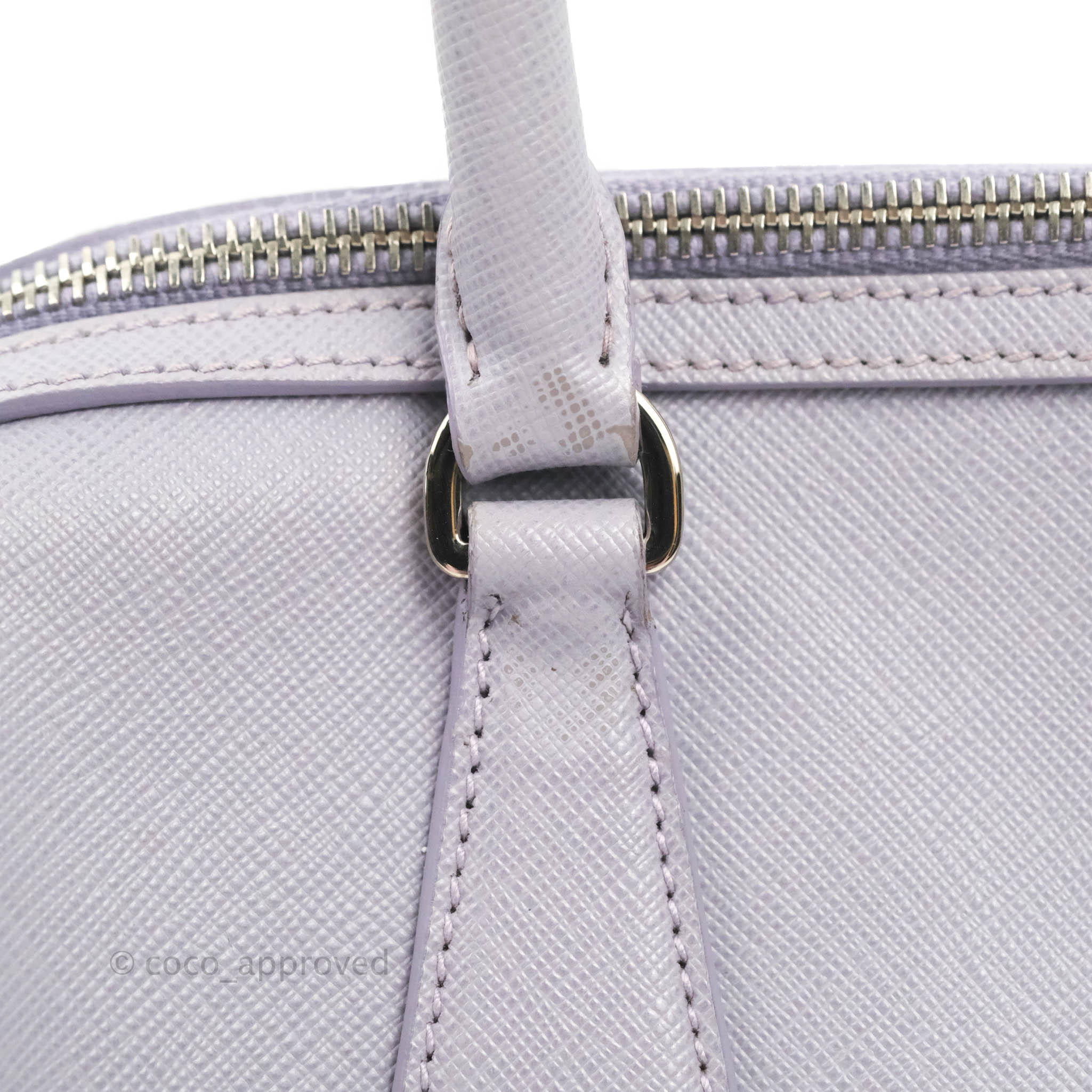 Prada Lux Saffiano Leather Mini Convertible Boston Bag