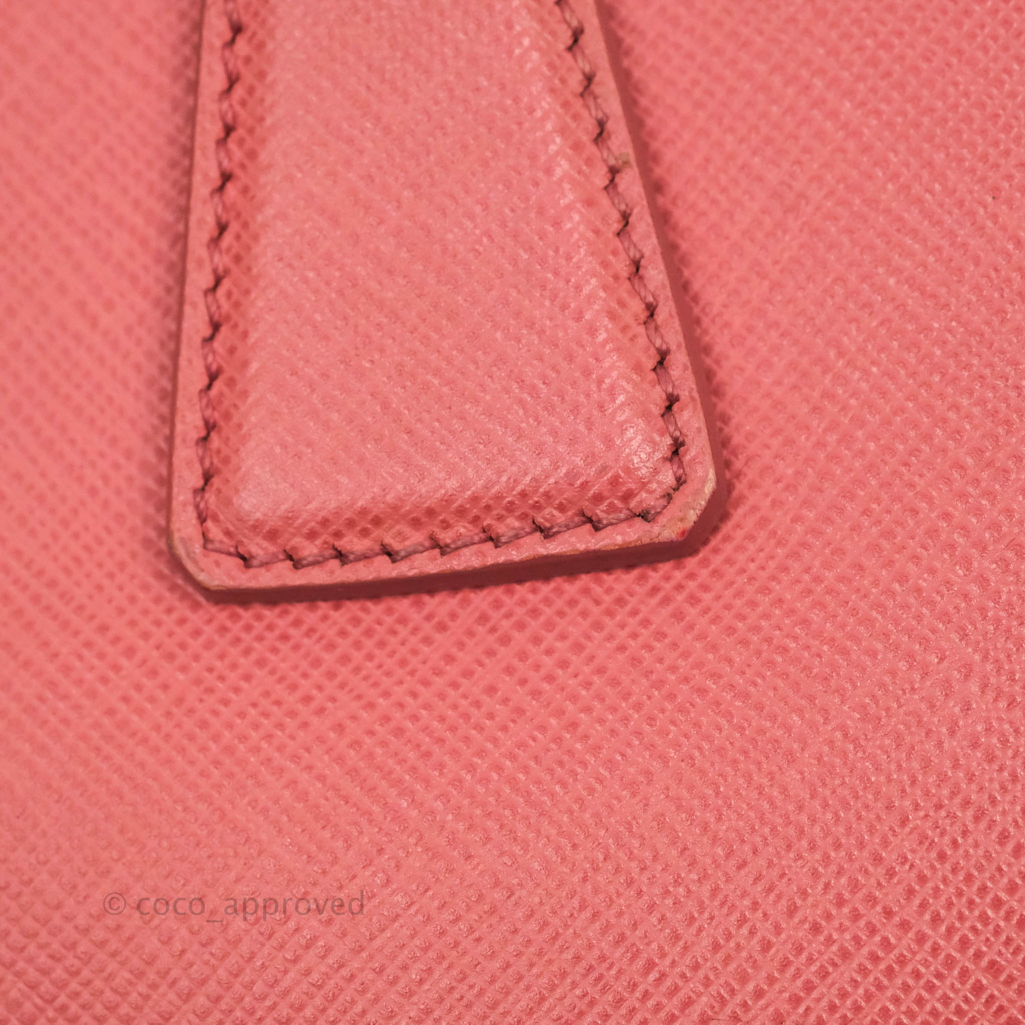 Prada Small Saffiano Lux Pink Tamaris Galleria Bag – Coco Approved