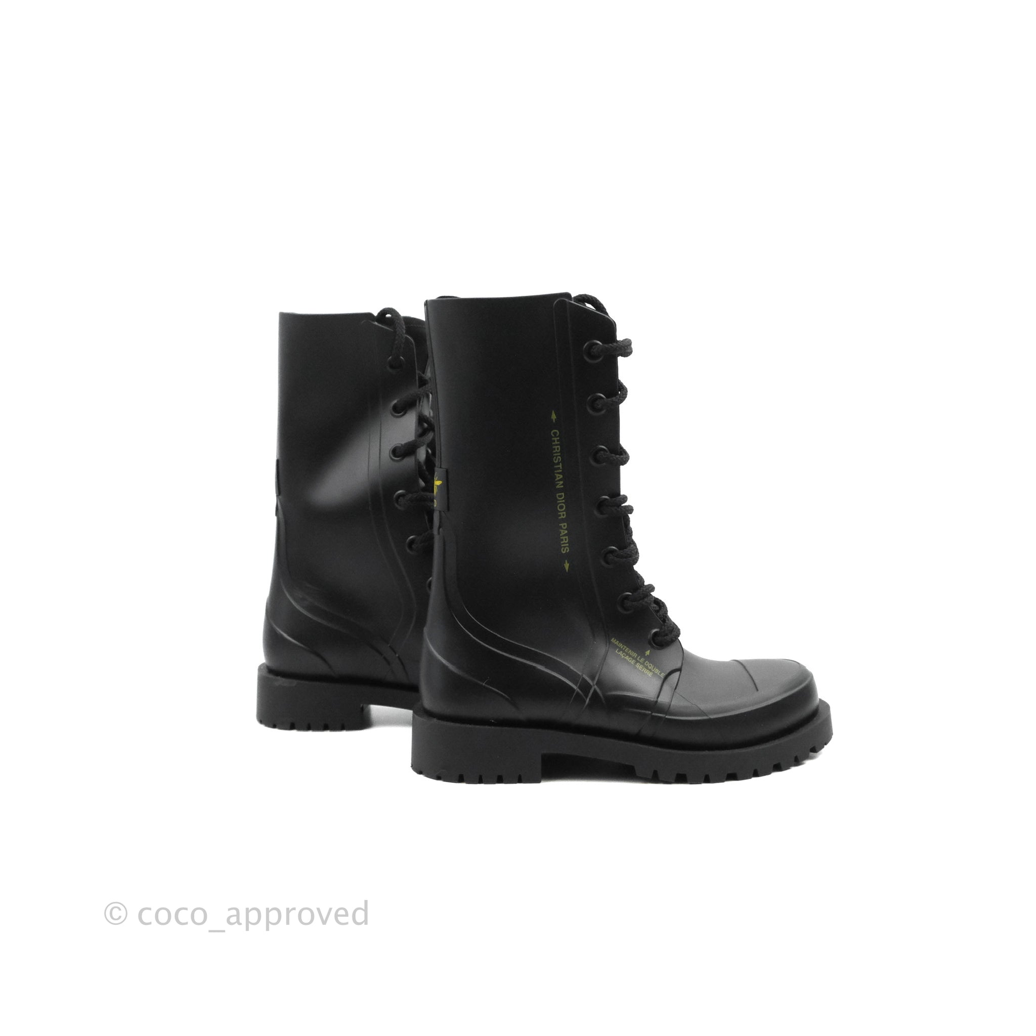 Dior Diorcamp Rubber Boots Black Size 35 Coco Approved Studio