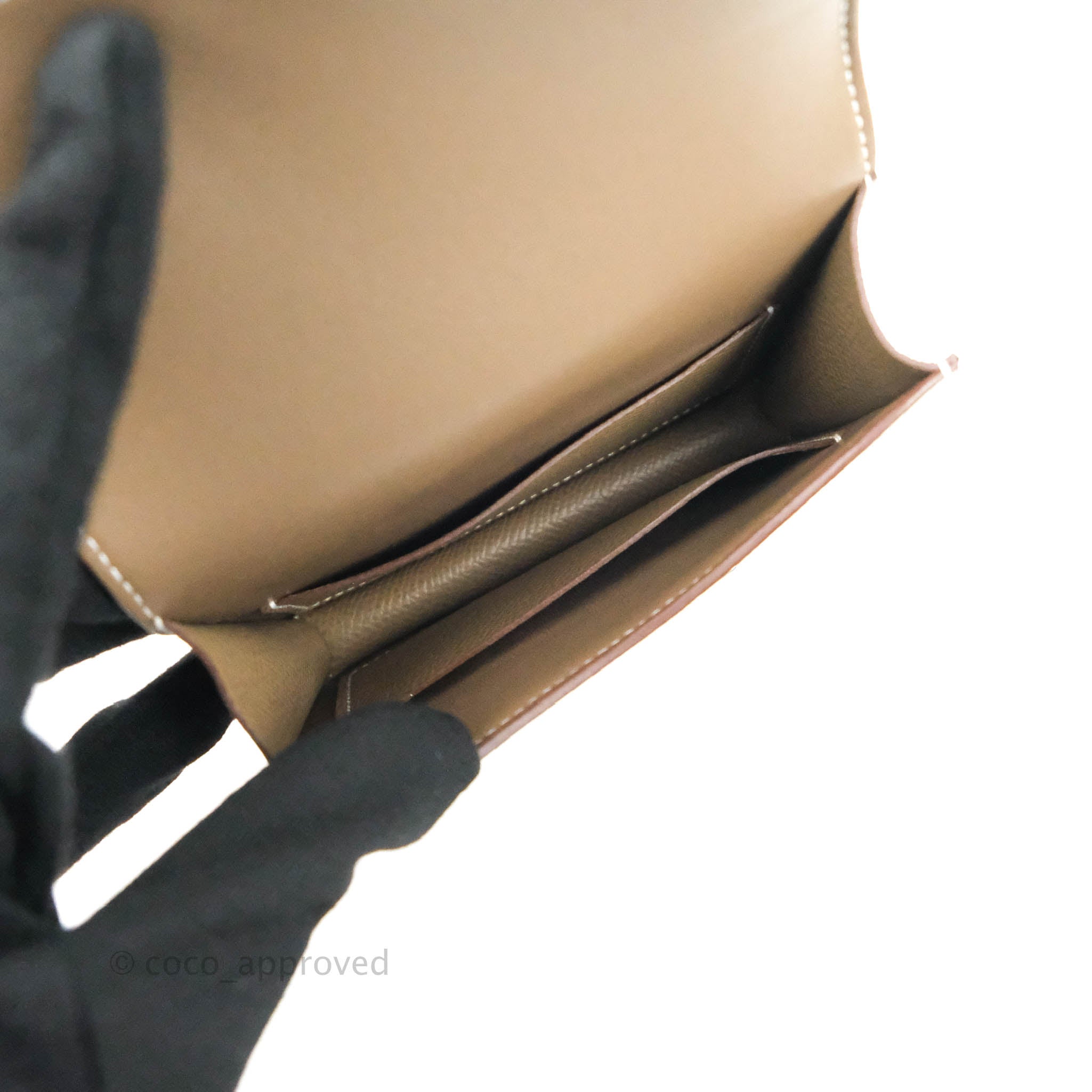 Hermes Constance Slim Wallet Waist Belt Bag Gold Palladium Hardware –  Mightychic